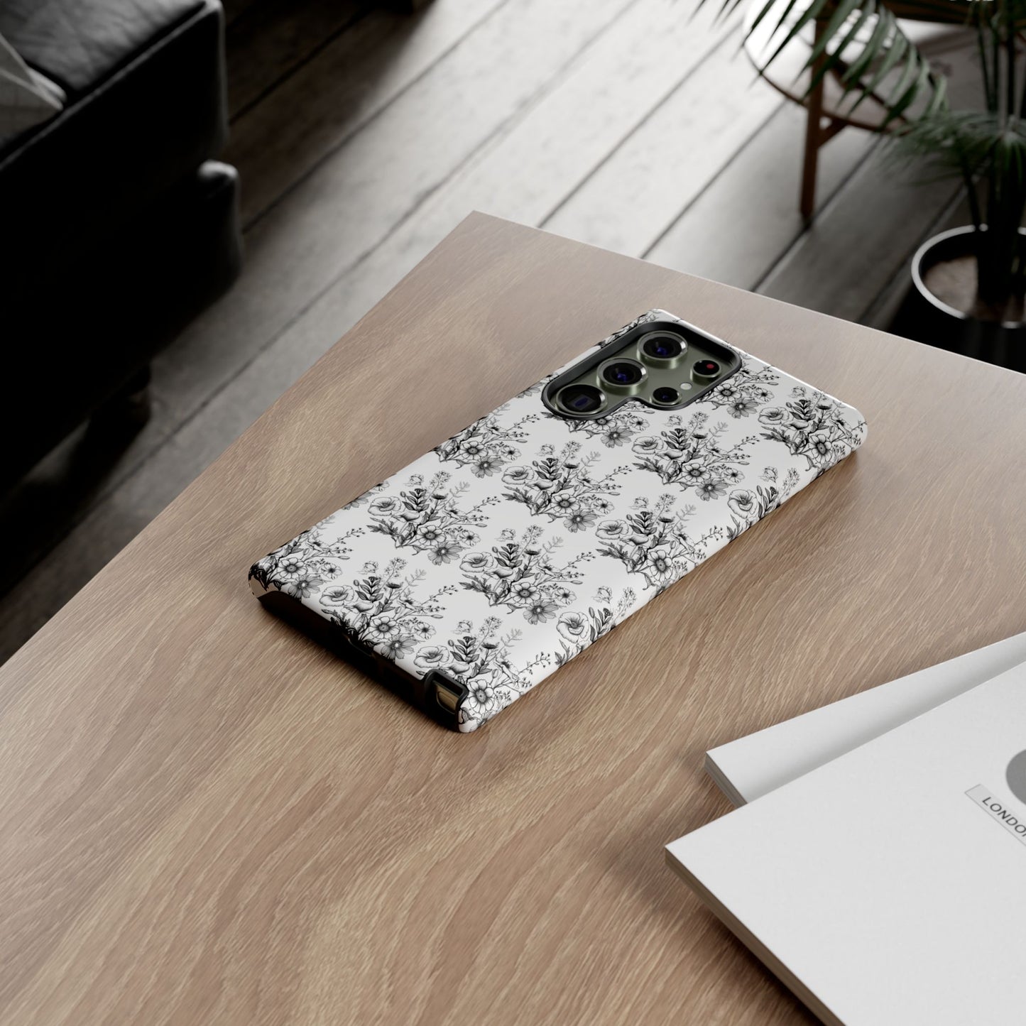 Floral Phone Case, Tough Cases with Elegant Black and White Design, Protective Cover for Fashion Lovers, Unique Gift for All [...]