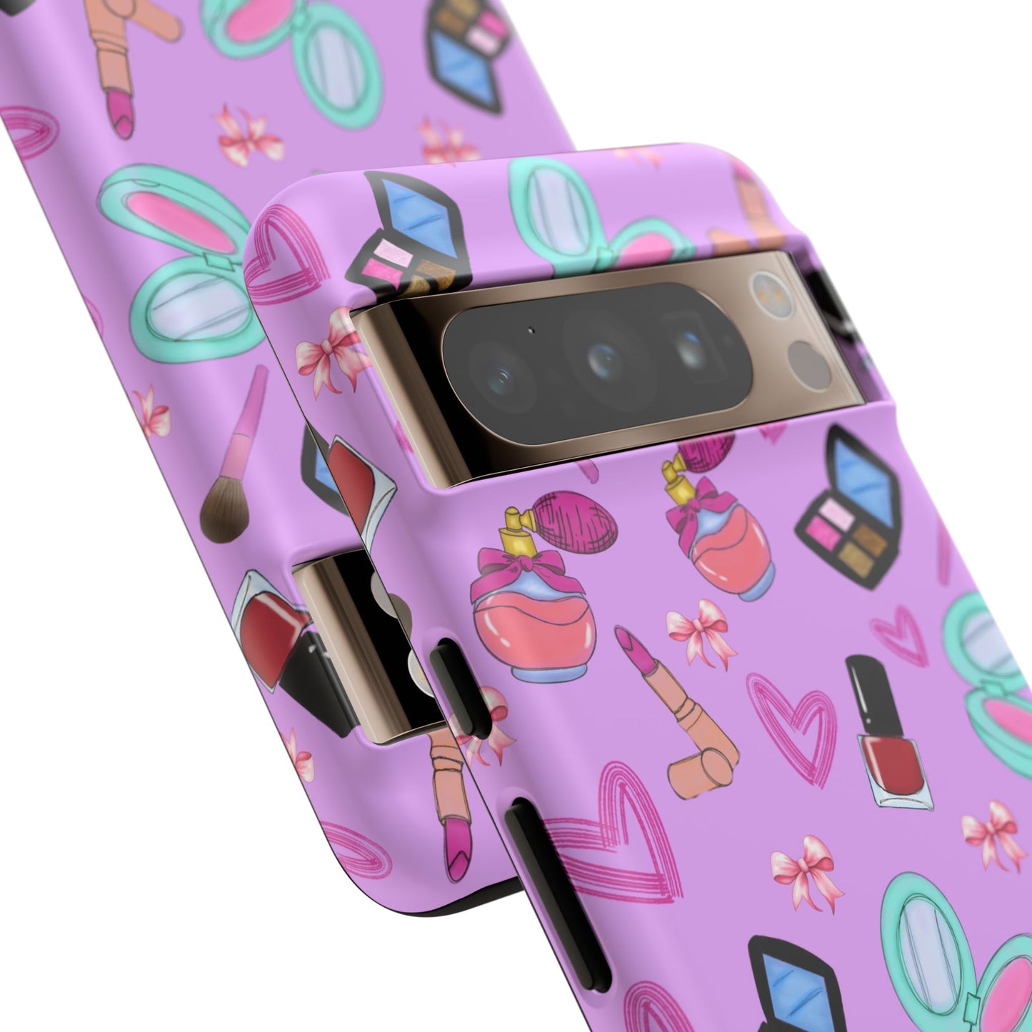 Cute Makeup Phone Case, Tough Cases, Cosmetic Lover Gift, Makeup Junkie Accessory, Beauty Phone Cover, Fun Design for Her