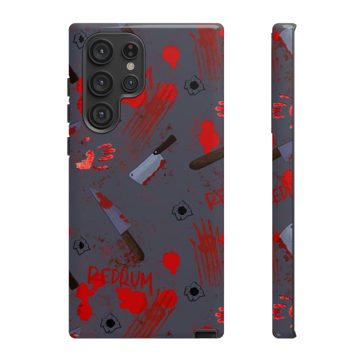 Blood Splatter Phone Case, Tough Case for Horror Fans, Halloween Accessory, Unique Gift for Gamers, Spooky Phone Cover