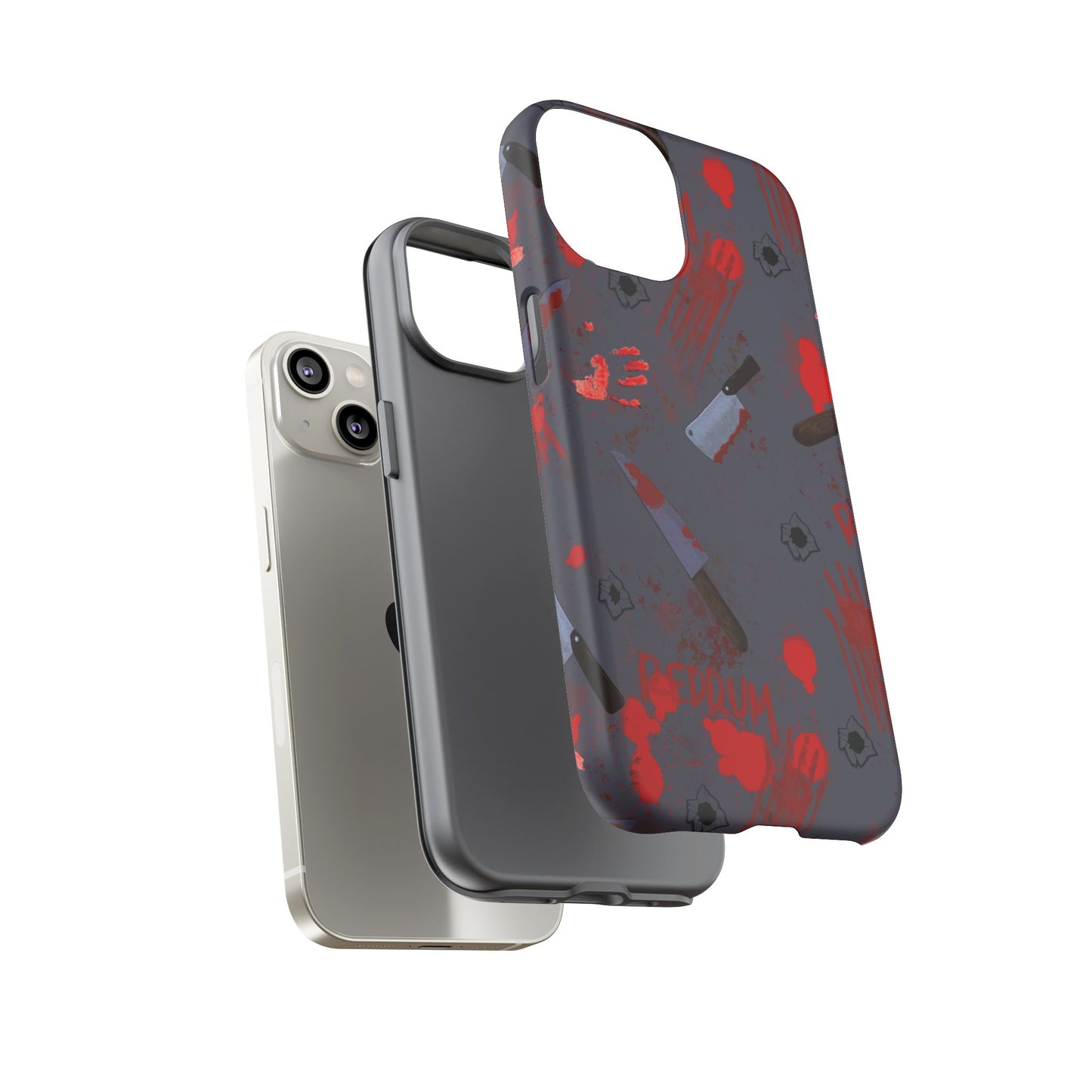 Blood Splatter Phone Case, Tough Case for Horror Fans, Halloween Accessory, Unique Gift for Gamers, Spooky Phone Cover