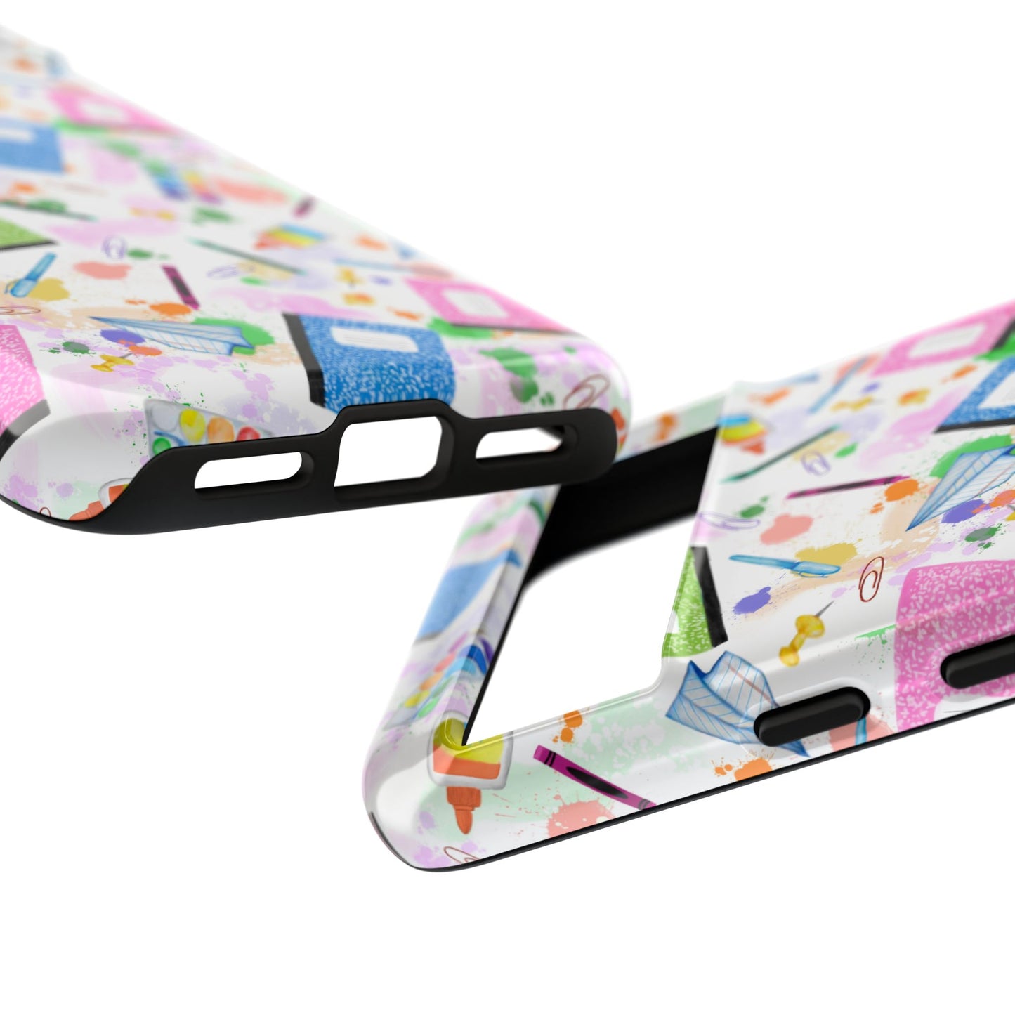 Colorful Art-Themed Phone Case, Cute Creative Gift for Artists, Unique Mobile Cover, Fun School Supplies Case, Bright Art Supplies Design