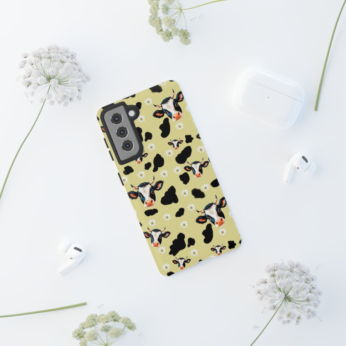 Cow Print Phone Case - Cute Protection for Animal Lovers, Gift for Farmhouse Decor, Cheerful Cow Design