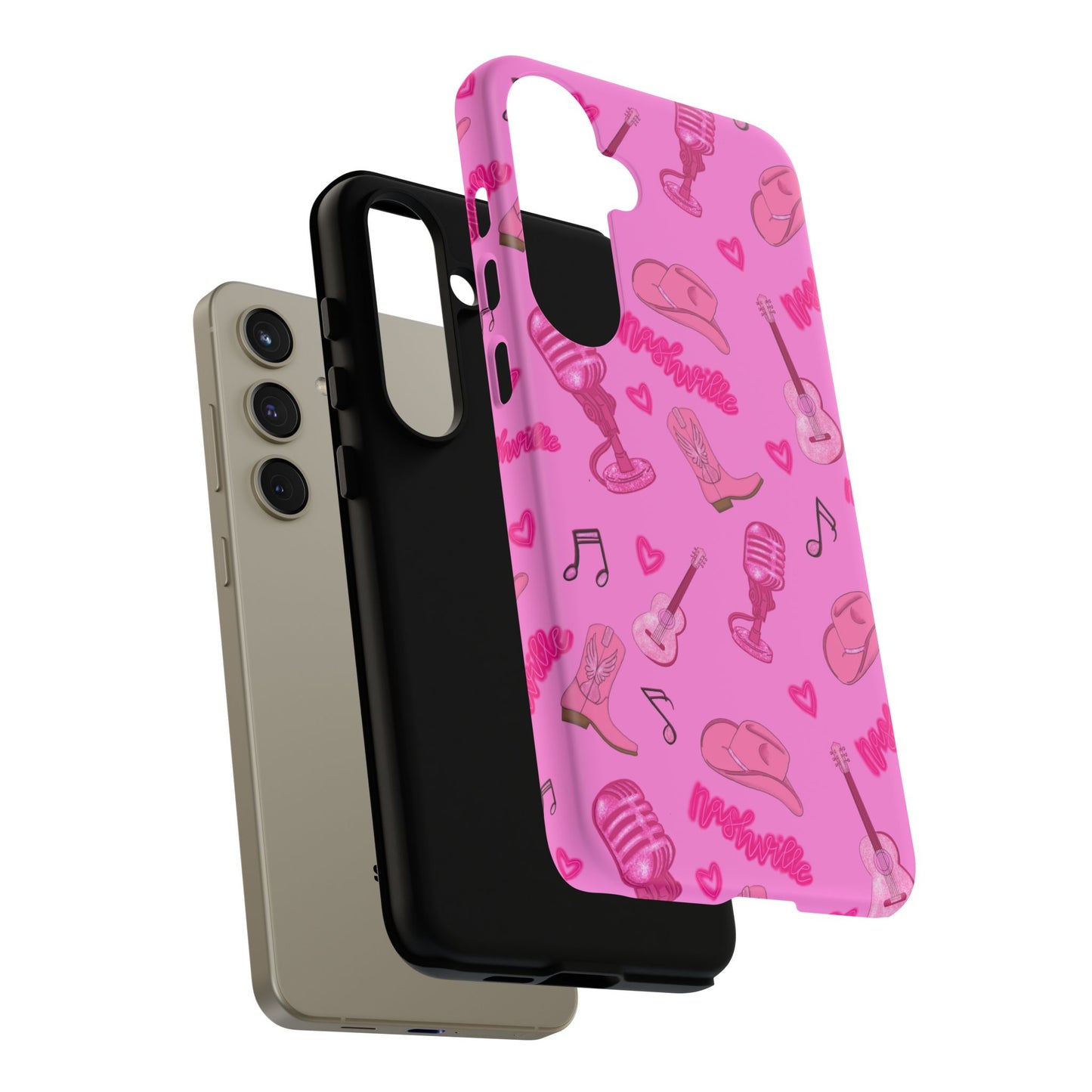 Pink Music Cases for Tough Love, Music Lover Gift, Phone Accessories, Cute Phone Covers, Stylish Cases for Women