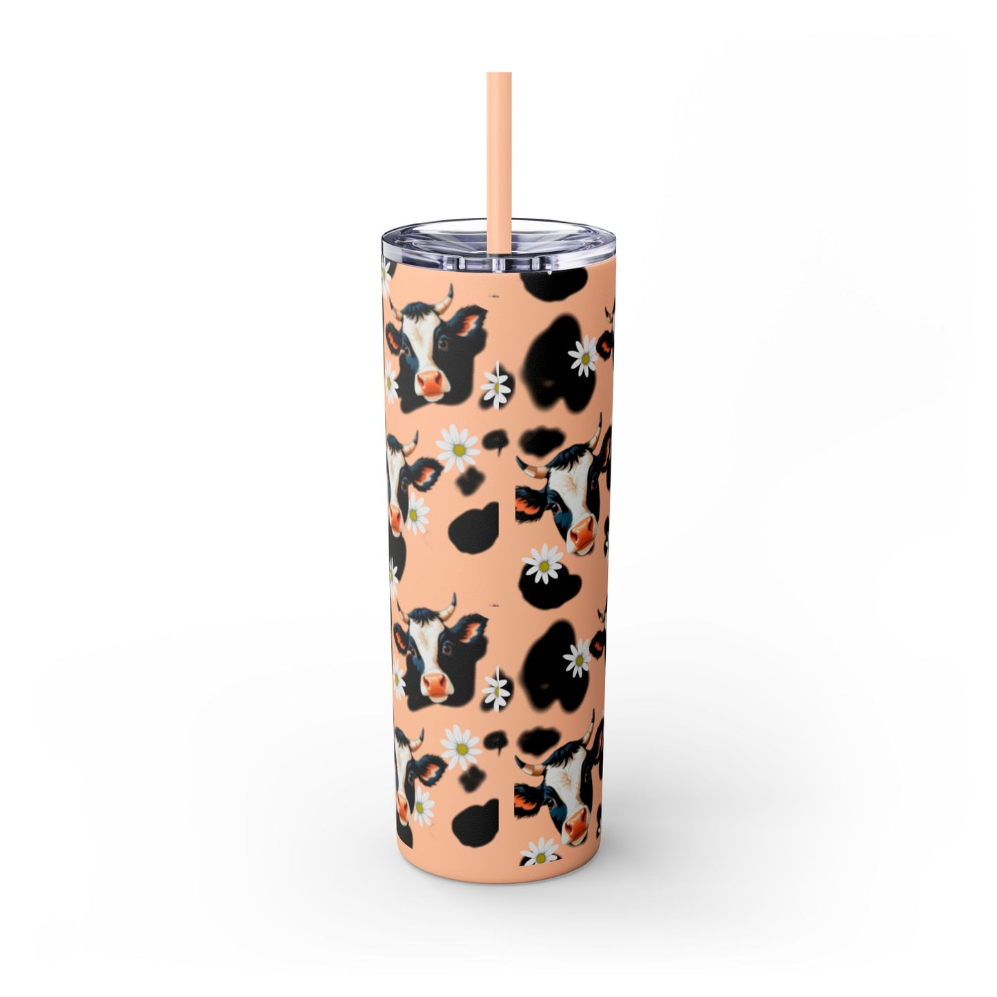 Charming Cow Print Tumbler with Straw, 20oz | Perfect for Cow Lovers, Unique Gift, Farmhouse Decor, Daily Hydration, Fun Drinkware