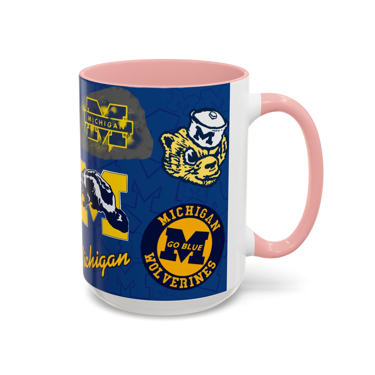 Michigan Wolverines Accent Coffee Mug - Perfect for Game Day, Fan Gift, Coffee Lovers, Sports Decor, College Spirit