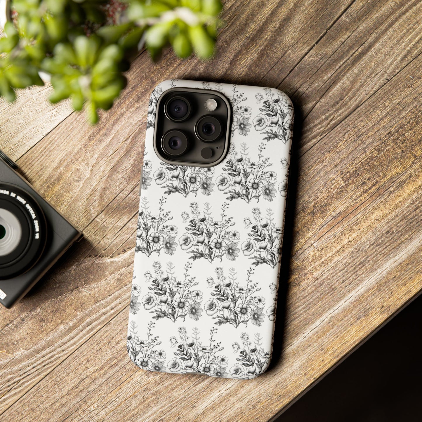 Floral Phone Case, Tough Cases with Elegant Black and White Design, Protective Cover for Fashion Lovers, Unique Gift for All [...]
