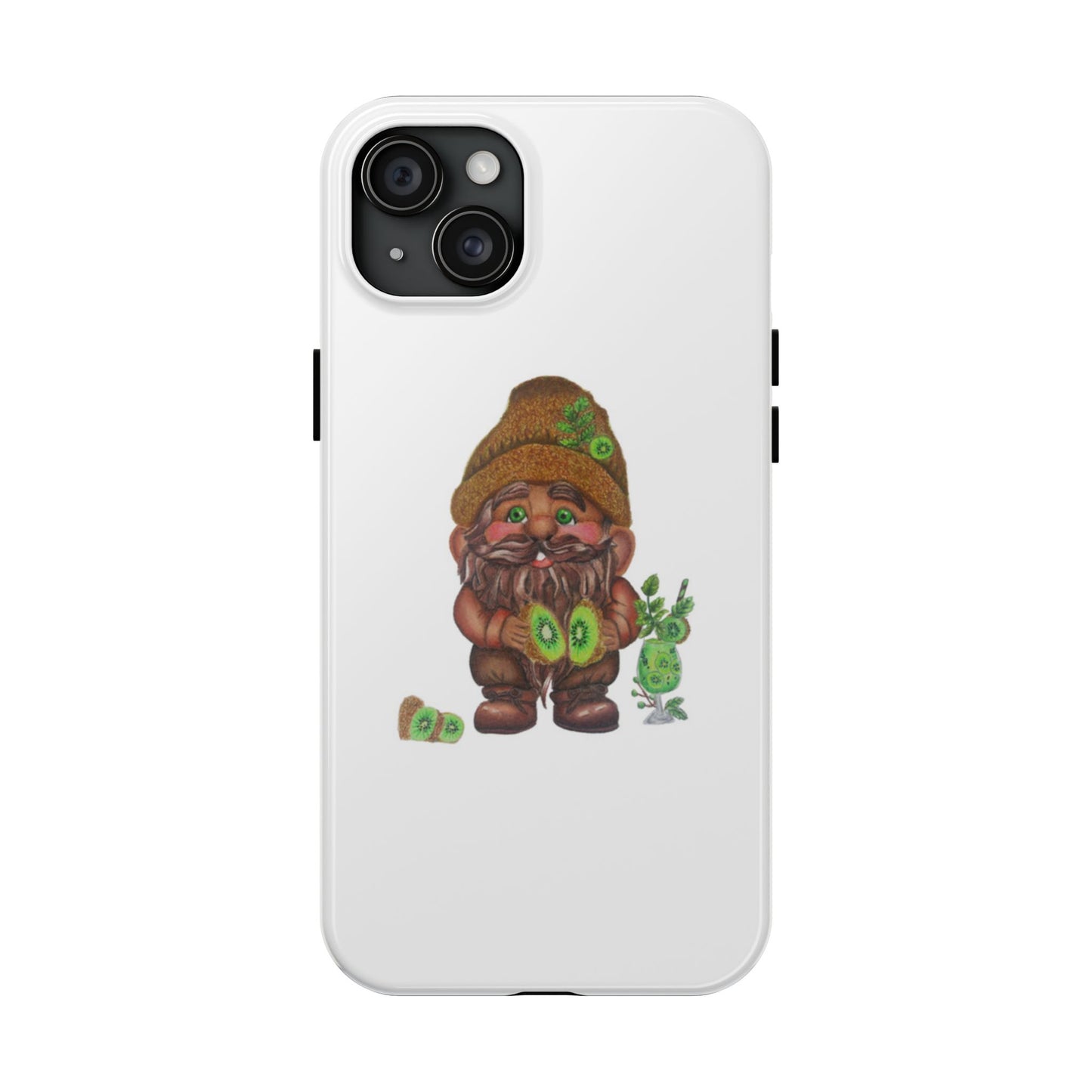 Funny Kiwi Gnome Phone Cases, Phone Covers for Gnome Lovers, Cute Gift for Gardeners, Unique Tech Accessories, Holiday Gifts
