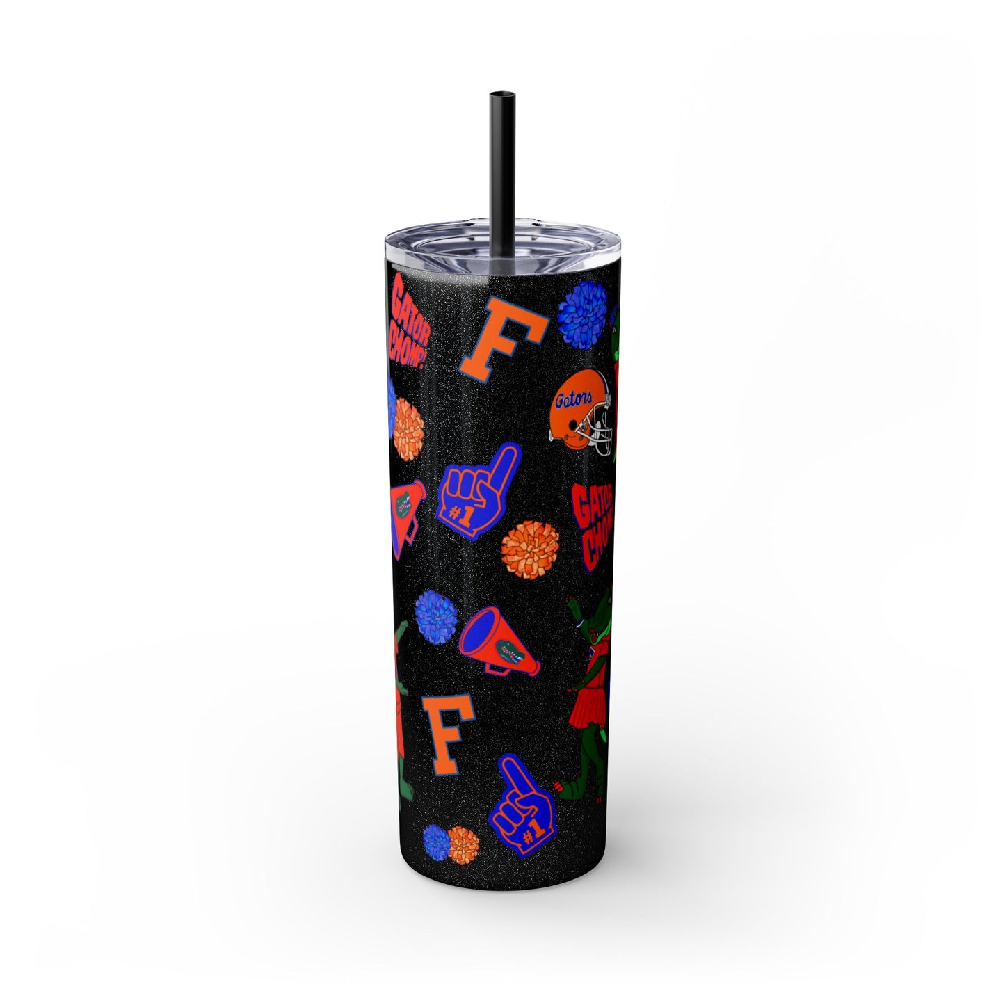Florida Gators Spirit Skinny Tumbler - 20oz, Perfect for Game Day, Alumni Gifts, Sports Parties, Custom Drinkware, Florida Fan Merch