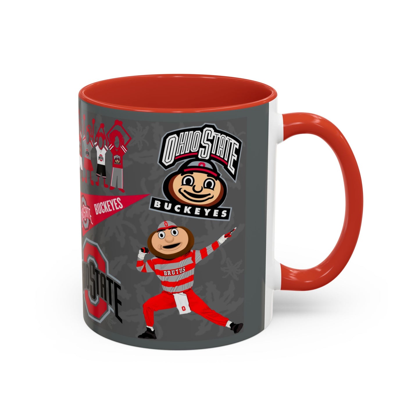 Ohio State Buckeyes Accent Coffee Mug | Gift for Fans, Sports Lovers, College Alumni, Holiday Decorations, Game Day Essentials