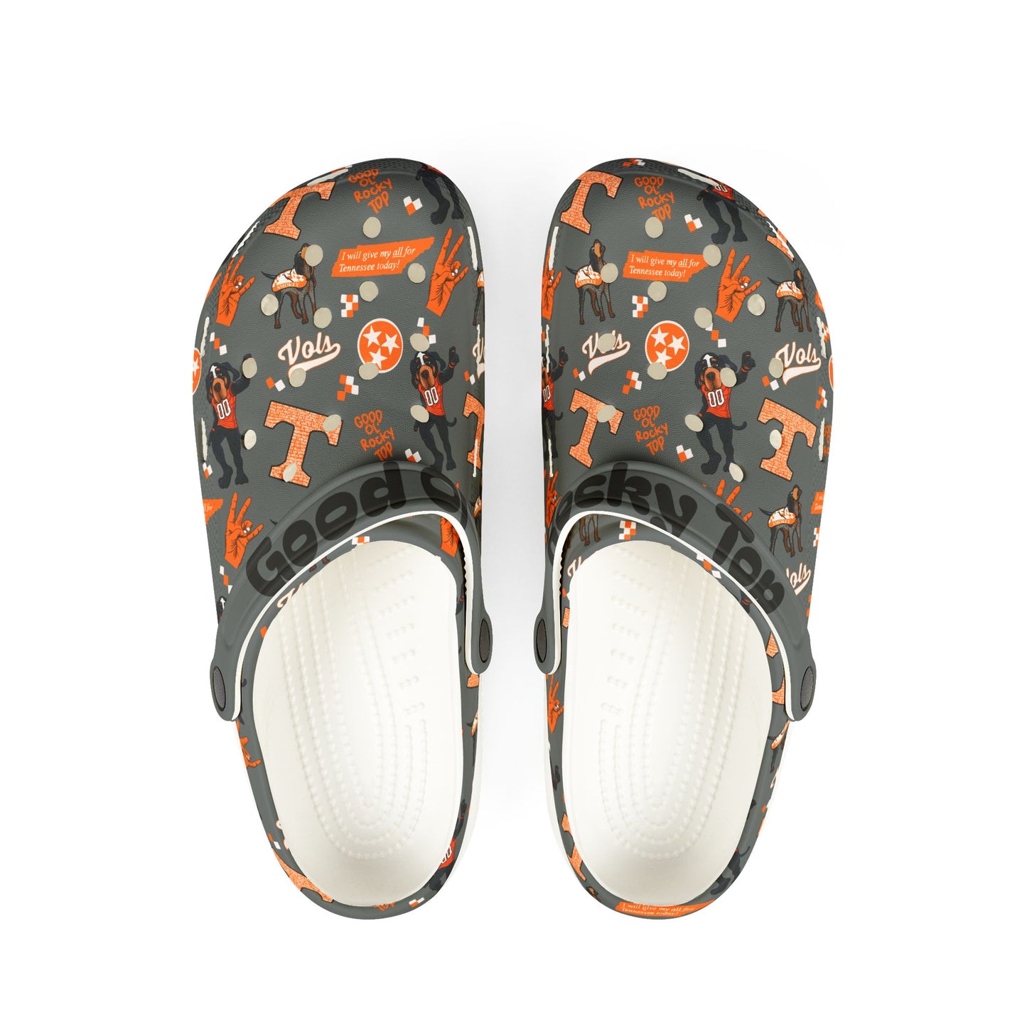 Tennessee Vols EVA Foam Crocs with Fun Patterns, Comfort Footwear for Sports Lovers, Perfect for Casual Outings, Gardens, and Special Events