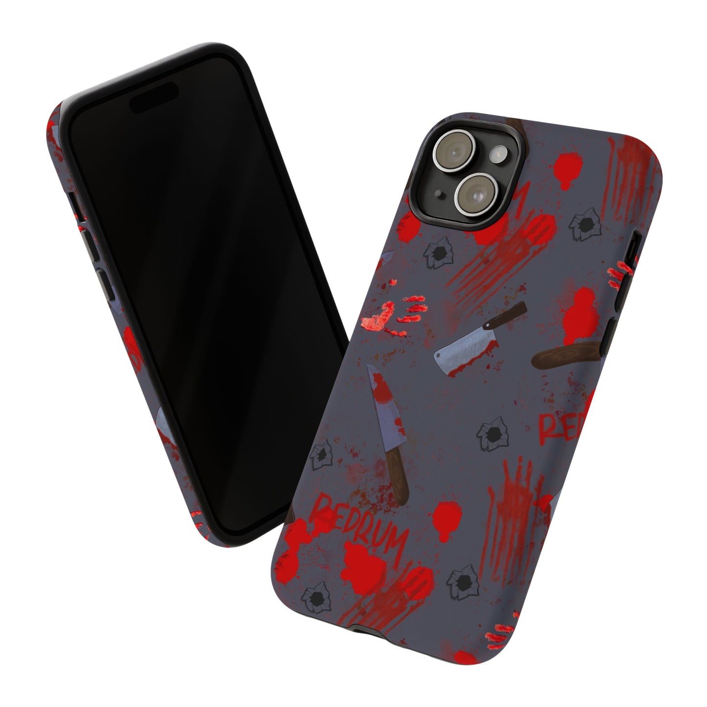 Blood Splatter Phone Case, Tough Case for Horror Fans, Halloween Accessory, Unique Gift for Gamers, Spooky Phone Cover