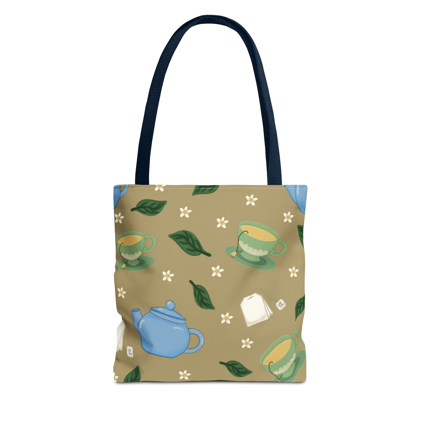 Teapot Tote Bag, Eco-Friendly Shopping Bag, Floral Design Tote, Gift for Tea Lovers, Everyday Carryall