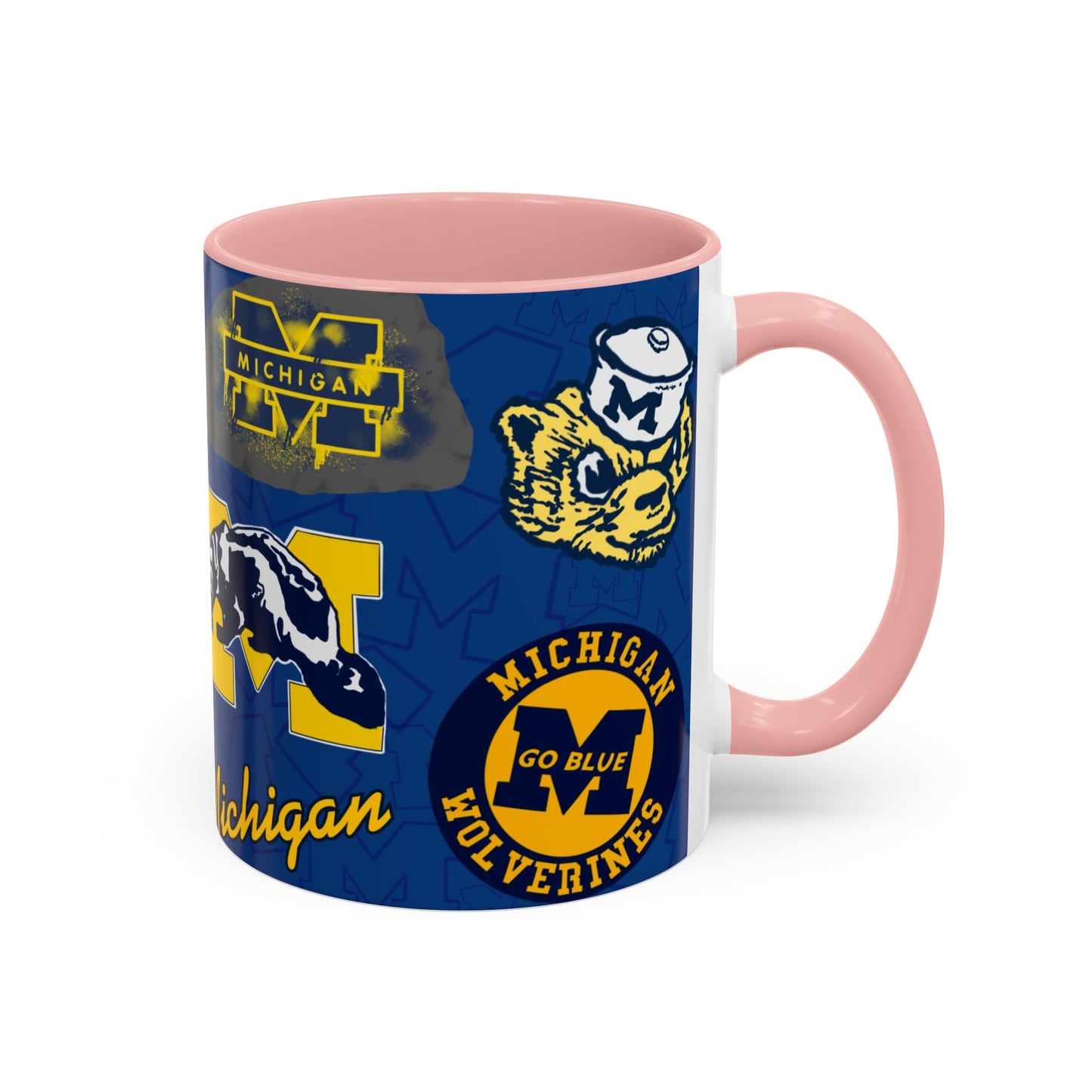 Michigan Wolverines Accent Coffee Mug - Perfect for Game Day, Fan Gift, Coffee Lovers, Sports Decor, College Spirit