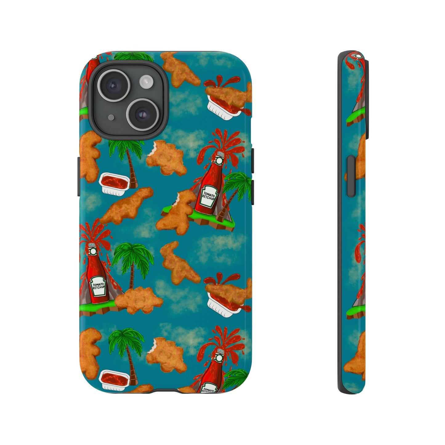 Dino Nuggets Phone Case - Tropical Vibes & Humor, Perfect Gift for Friends, Summer BBQ, Beach Lovers, Unique Accessory, Tough Cases