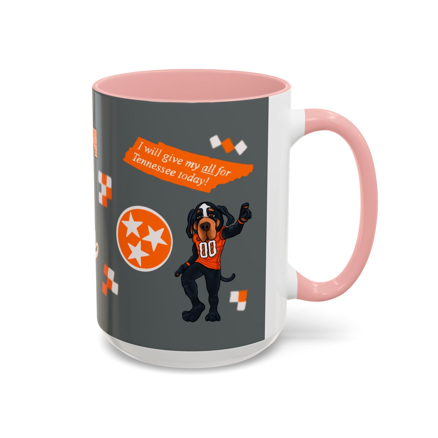 Tennessee Spirit Coffee Mug, Perfect for Gameday, College Student Gift, Unique Drinkware, Sports Fan Mug, Show Your Team Pride