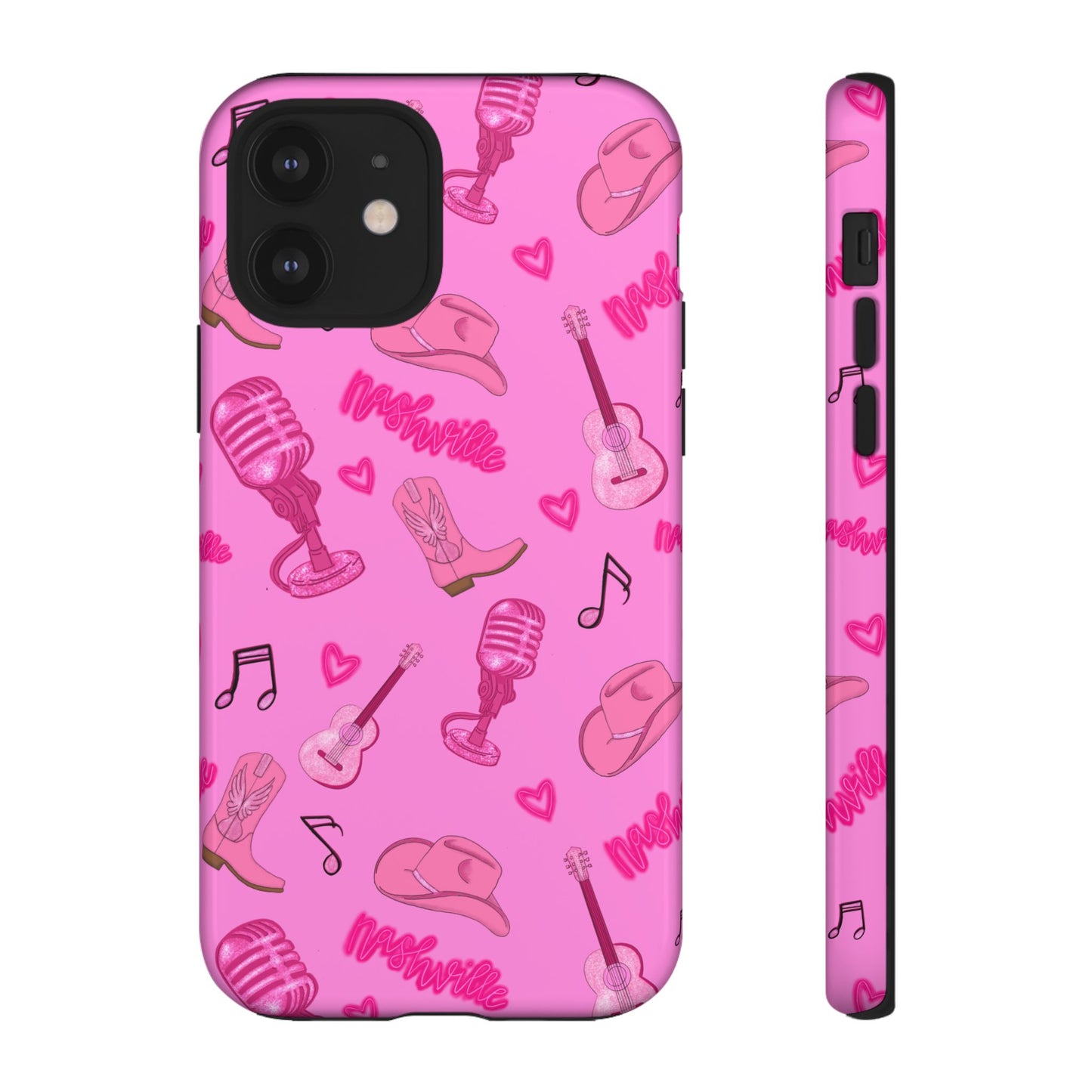Pink Music Cases for Tough Love, Music Lover Gift, Phone Accessories, Cute Phone Covers, Stylish Cases for Women