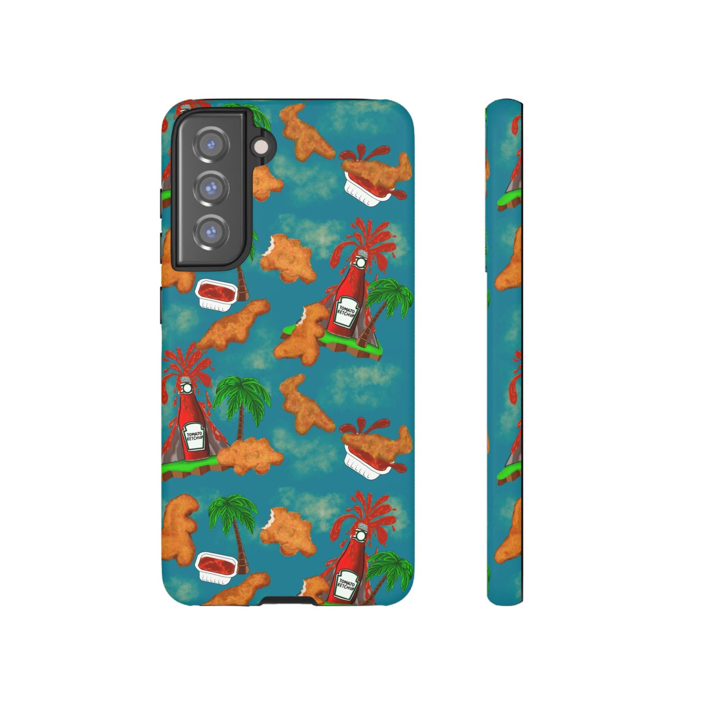 Dino Nuggets Phone Case - Tropical Vibes & Humor, Perfect Gift for Friends, Summer BBQ, Beach Lovers, Unique Accessory, Tough Cases