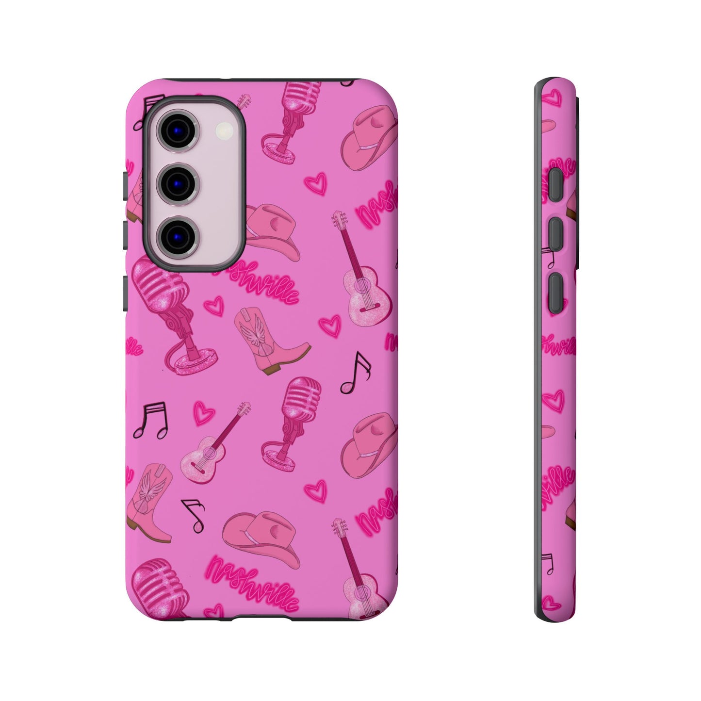 Pink Music Cases for Tough Love, Music Lover Gift, Phone Accessories, Cute Phone Covers, Stylish Cases for Women