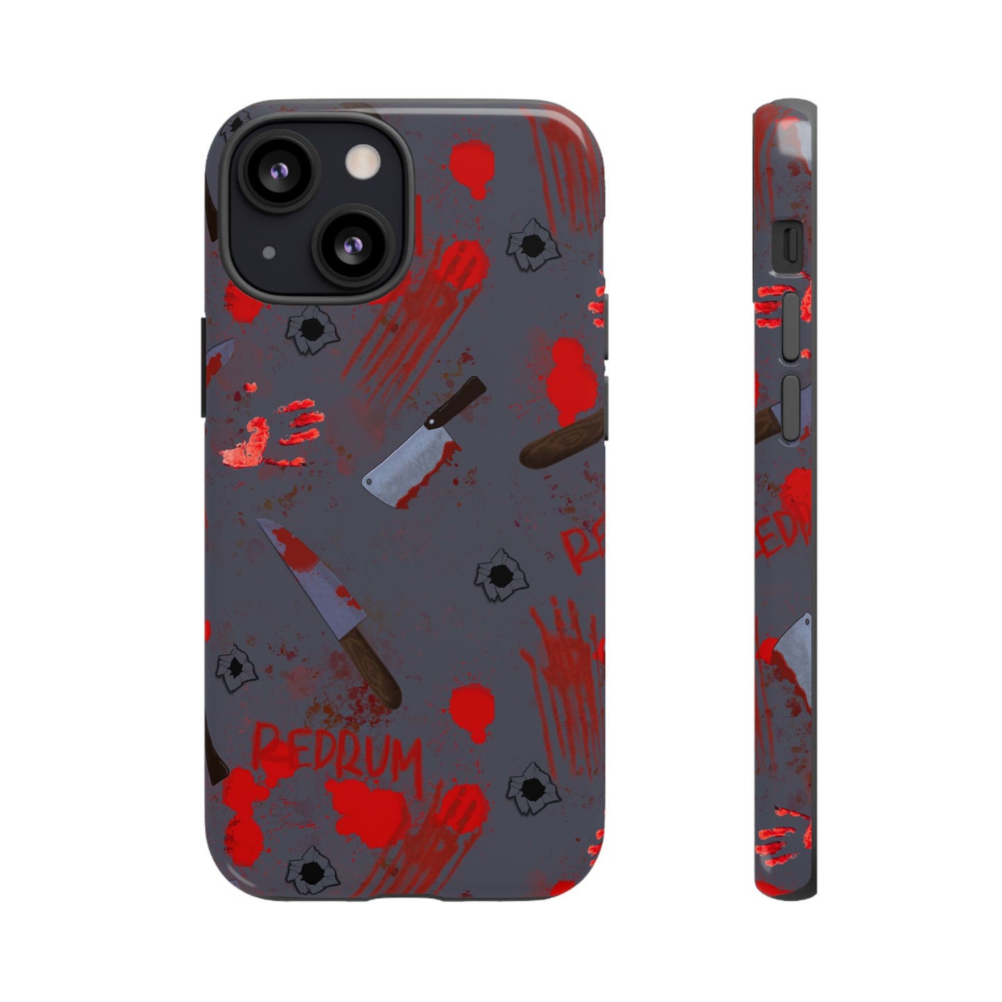 Blood Splatter Phone Case, Tough Case for Horror Fans, Halloween Accessory, Unique Gift for Gamers, Spooky Phone Cover