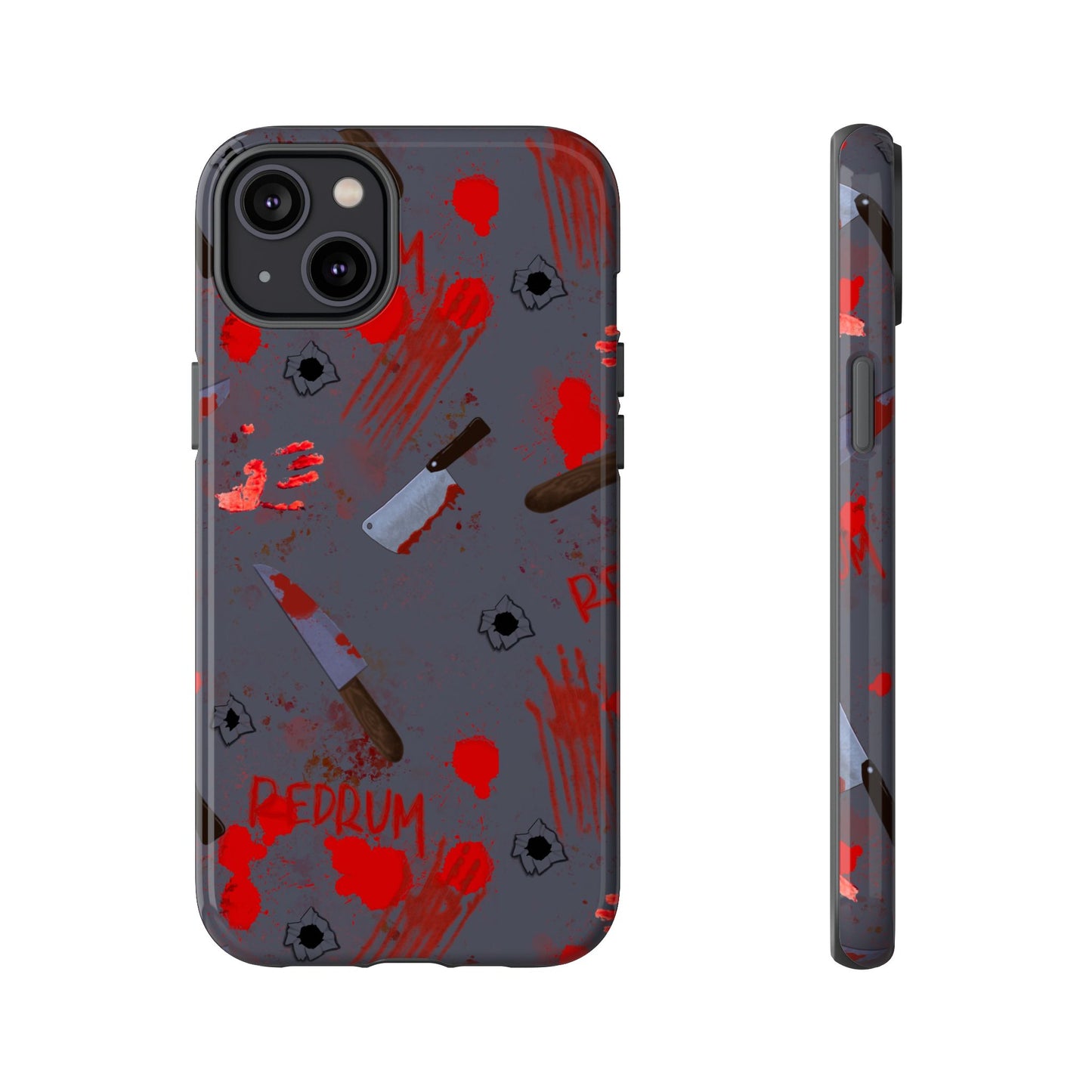 Blood Splatter Phone Case, Tough Case for Horror Fans, Halloween Accessory, Unique Gift for Gamers, Spooky Phone Cover