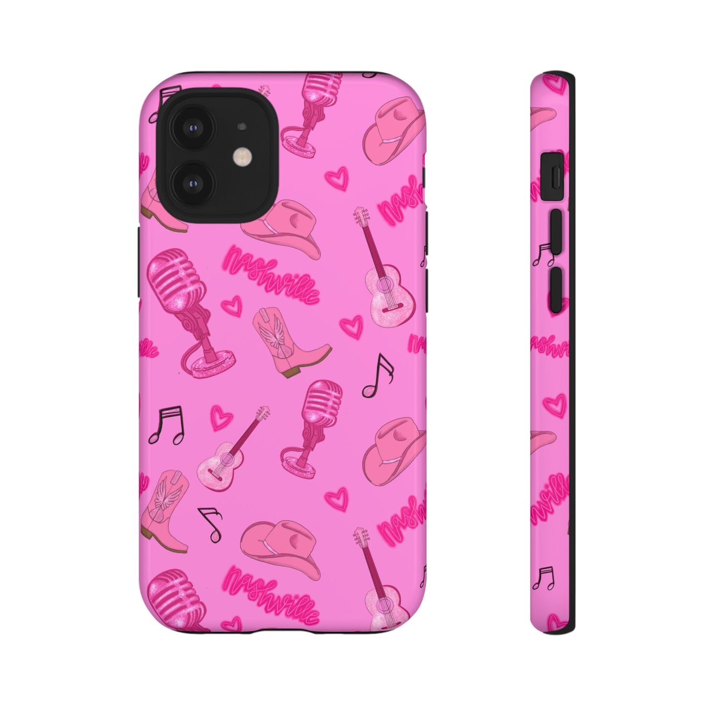 Pink Music Cases for Tough Love, Music Lover Gift, Phone Accessories, Cute Phone Covers, Stylish Cases for Women