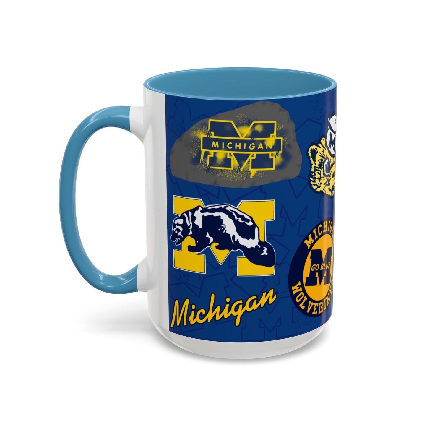 Michigan Wolverines Accent Coffee Mug - Perfect for Game Day, Fan Gift, Coffee Lovers, Sports Decor, College Spirit