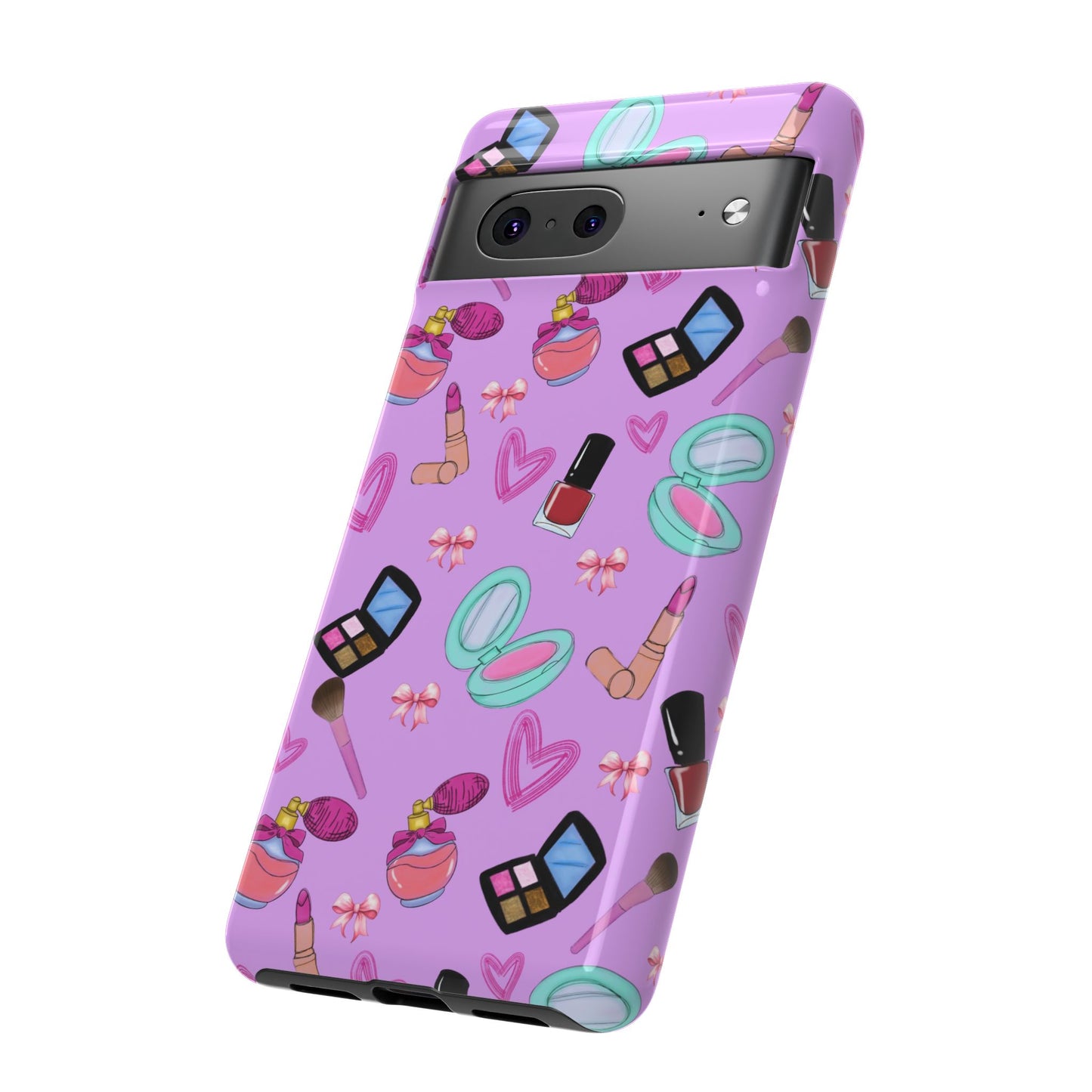 Cute Makeup Phone Case, Tough Cases, Cosmetic Lover Gift, Makeup Junkie Accessory, Beauty Phone Cover, Fun Design for Her