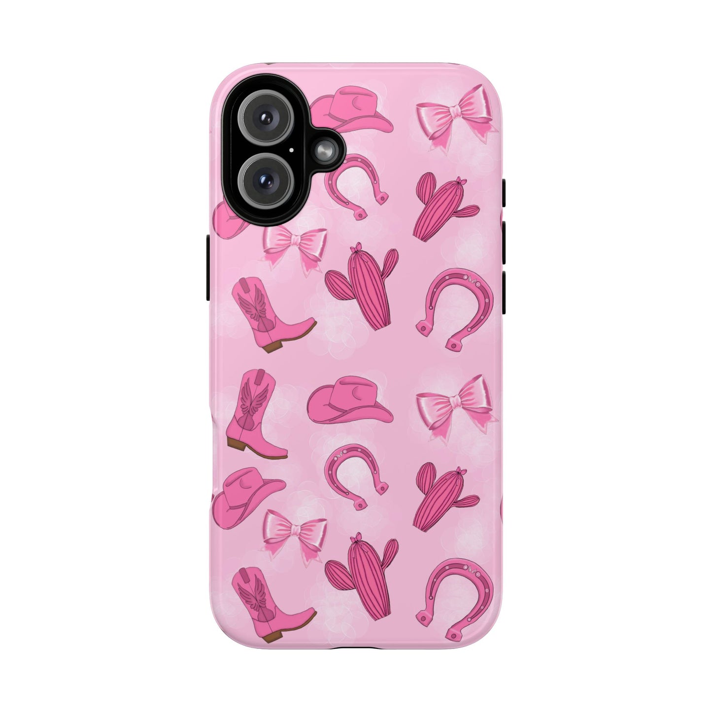 Cowgirl Chic Phone Case, Western Style Tough Case, Cute Pink Cowboy Theme, Gift for Rodeo Lovers, Country Western Decor