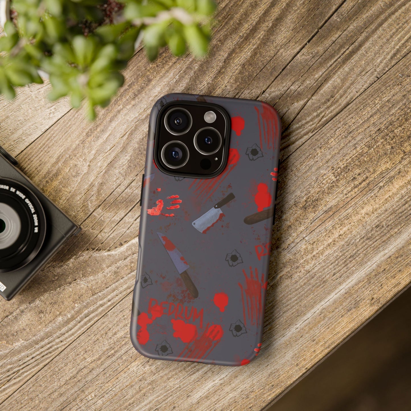 Blood Splatter Phone Case, Tough Case for Horror Fans, Halloween Accessory, Unique Gift for Gamers, Spooky Phone Cover