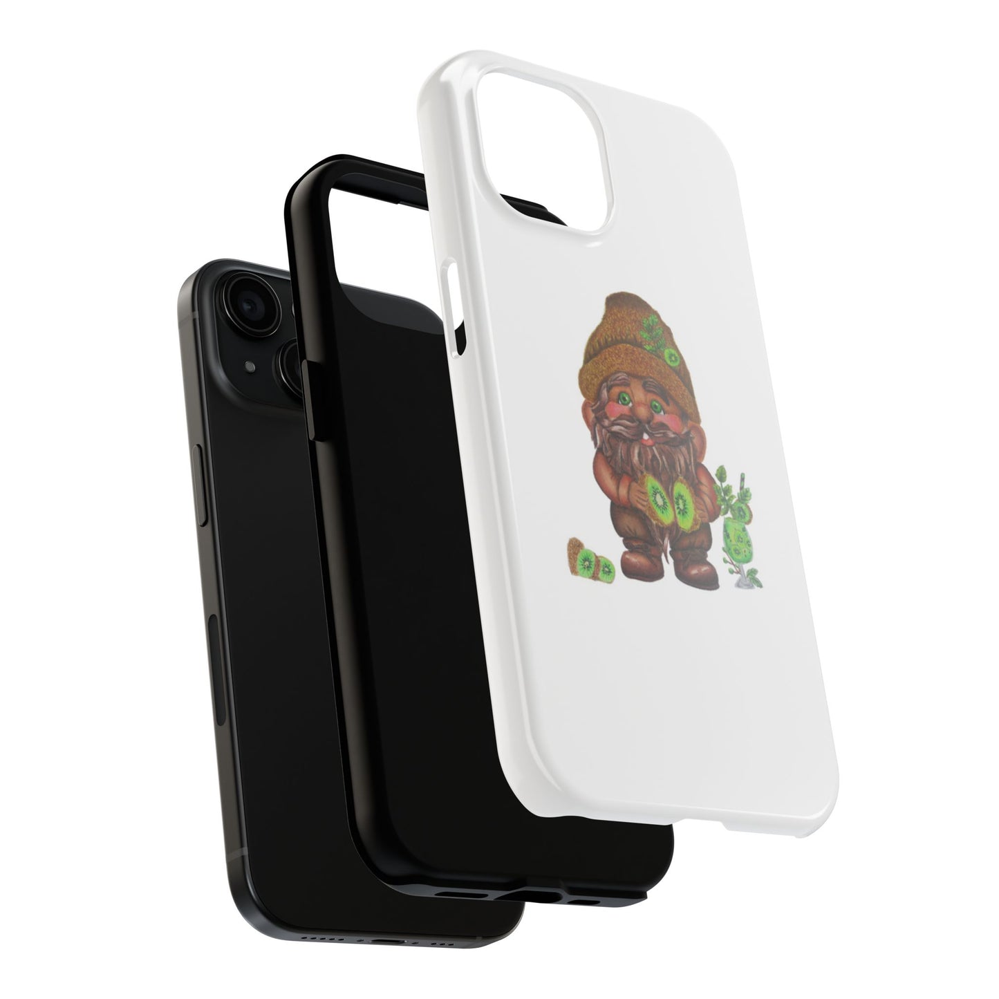 Funny Kiwi Gnome Phone Cases, Phone Covers for Gnome Lovers, Cute Gift for Gardeners, Unique Tech Accessories, Holiday Gifts