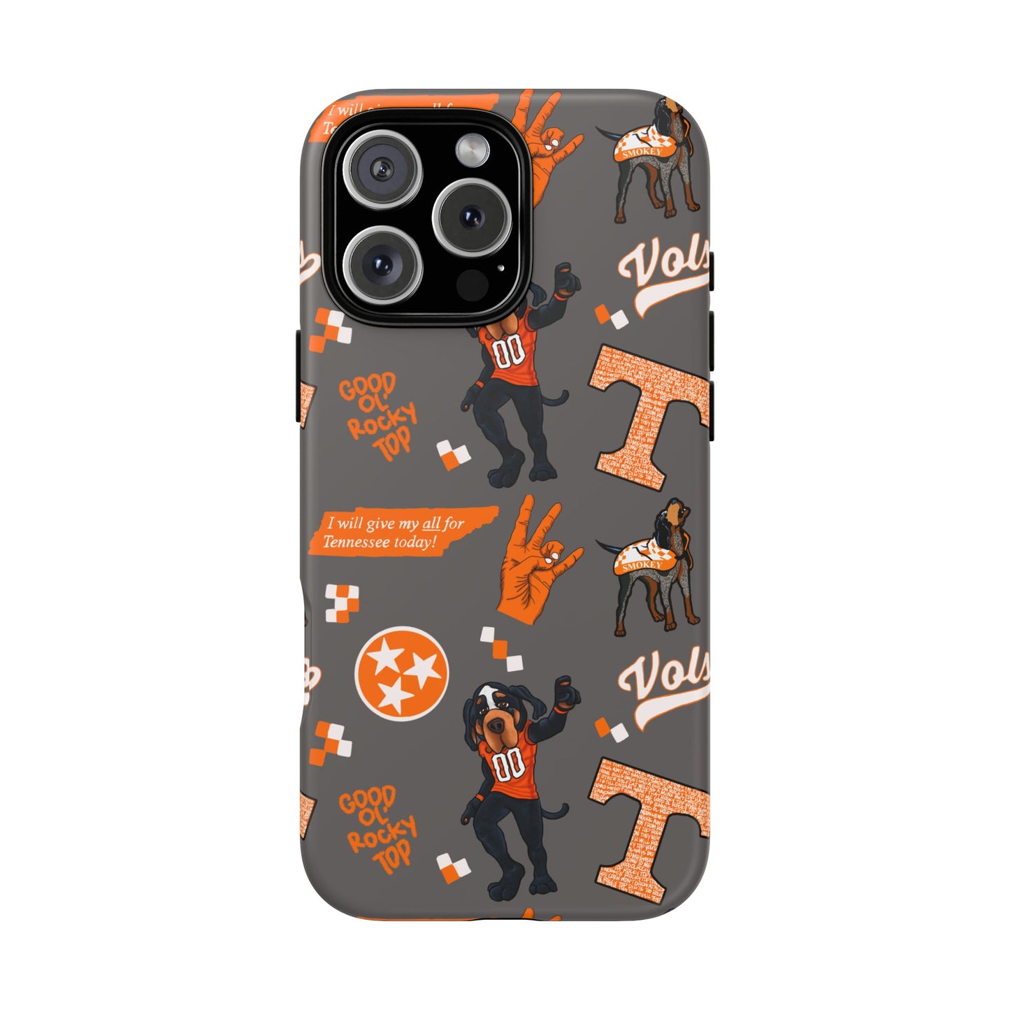 Tough Cases - Tennessee Fan Phone Case, Sports Team Accessory, Gift for Volunteers Fans, Durable Cover, College Game Day
