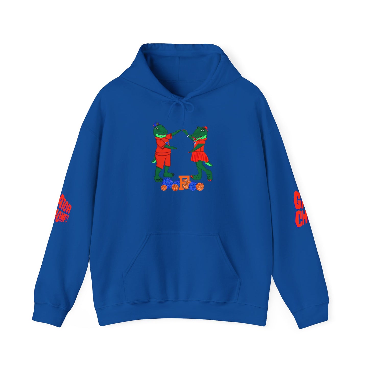 Gator Chomp Playful Graphic Hoodie for Casual Outings, Gift for Friends, Comfortable Hooded Sweatshirt for Relaxing, Trendy Streetwear