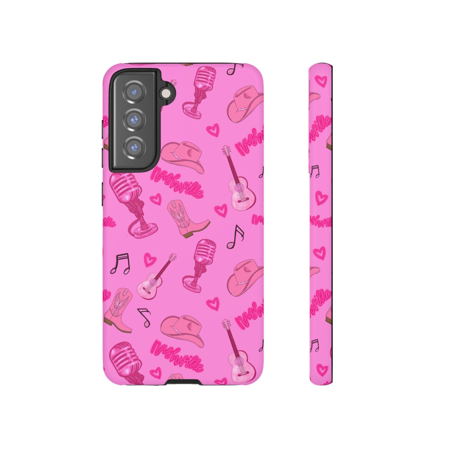 Pink Music Cases for Tough Love, Music Lover Gift, Phone Accessories, Cute Phone Covers, Stylish Cases for Women