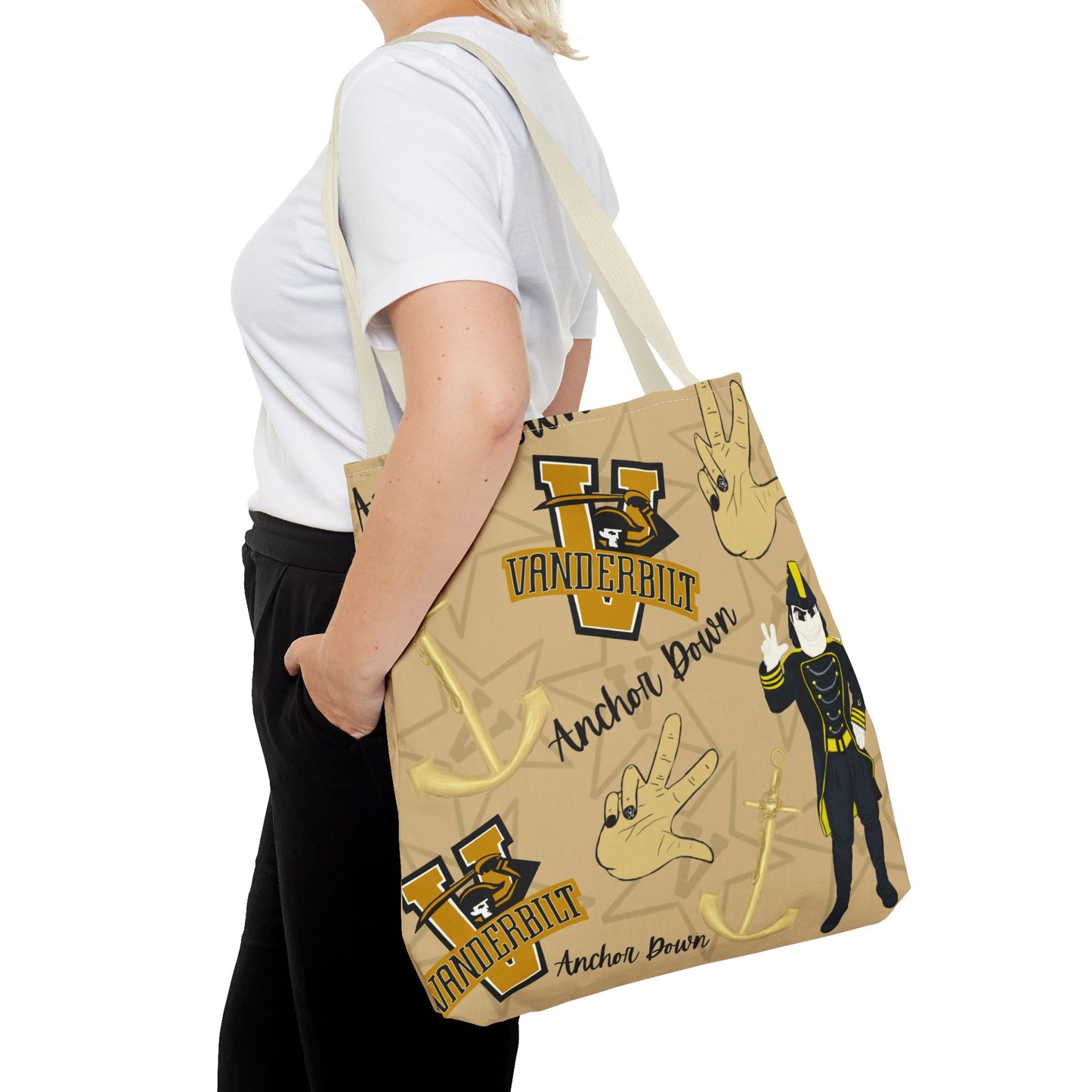 Vanderbilt Spirit Tote Bag, Functional Everyday Tote, College Merchandise, Personalized Gift, Sports Game Accessory