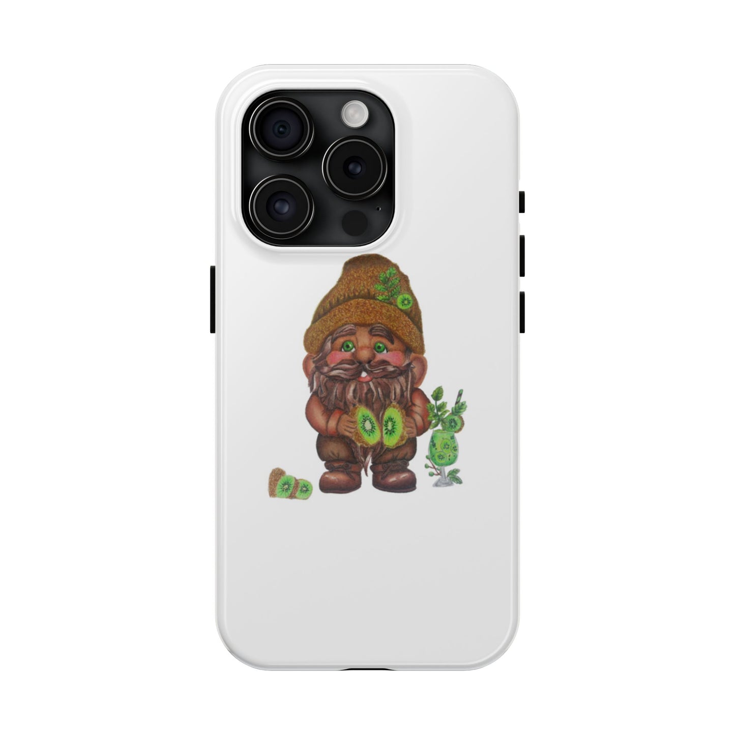 Funny Kiwi Gnome Phone Cases, Phone Covers for Gnome Lovers, Cute Gift for Gardeners, Unique Tech Accessories, Holiday Gifts
