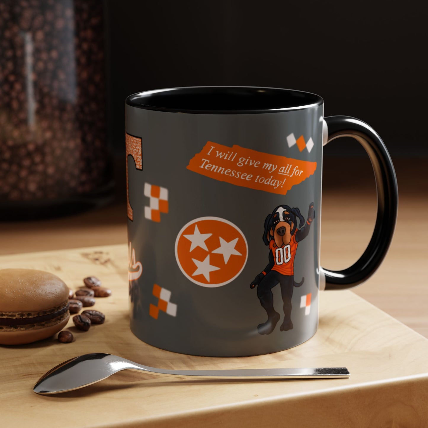 Tennessee Spirit Coffee Mug, Perfect for Gameday, College Student Gift, Unique Drinkware, Sports Fan Mug, Show Your Team Pride