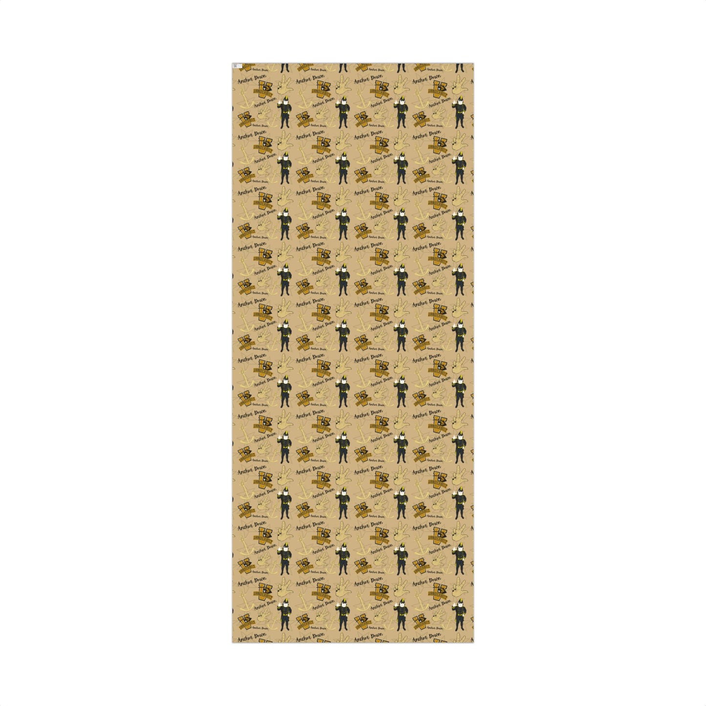 Vanderbilt Pattern Gift Wrap Paper — Personalized College Mascot Wrapping Sheets