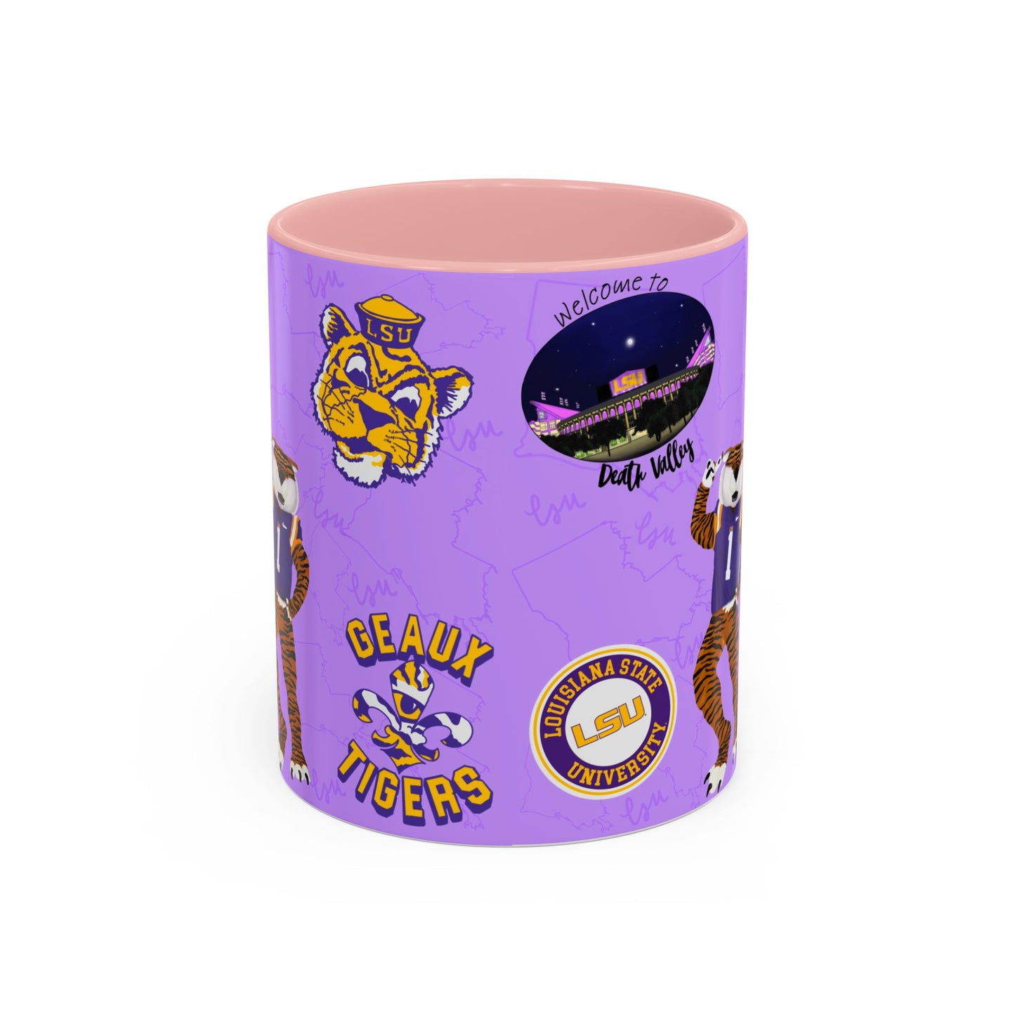 LSU Tigers Accent Coffee Mug - Perfect for Sports Fans, Gift for Graduates, Home Decor, College Student, Game Day Essentials