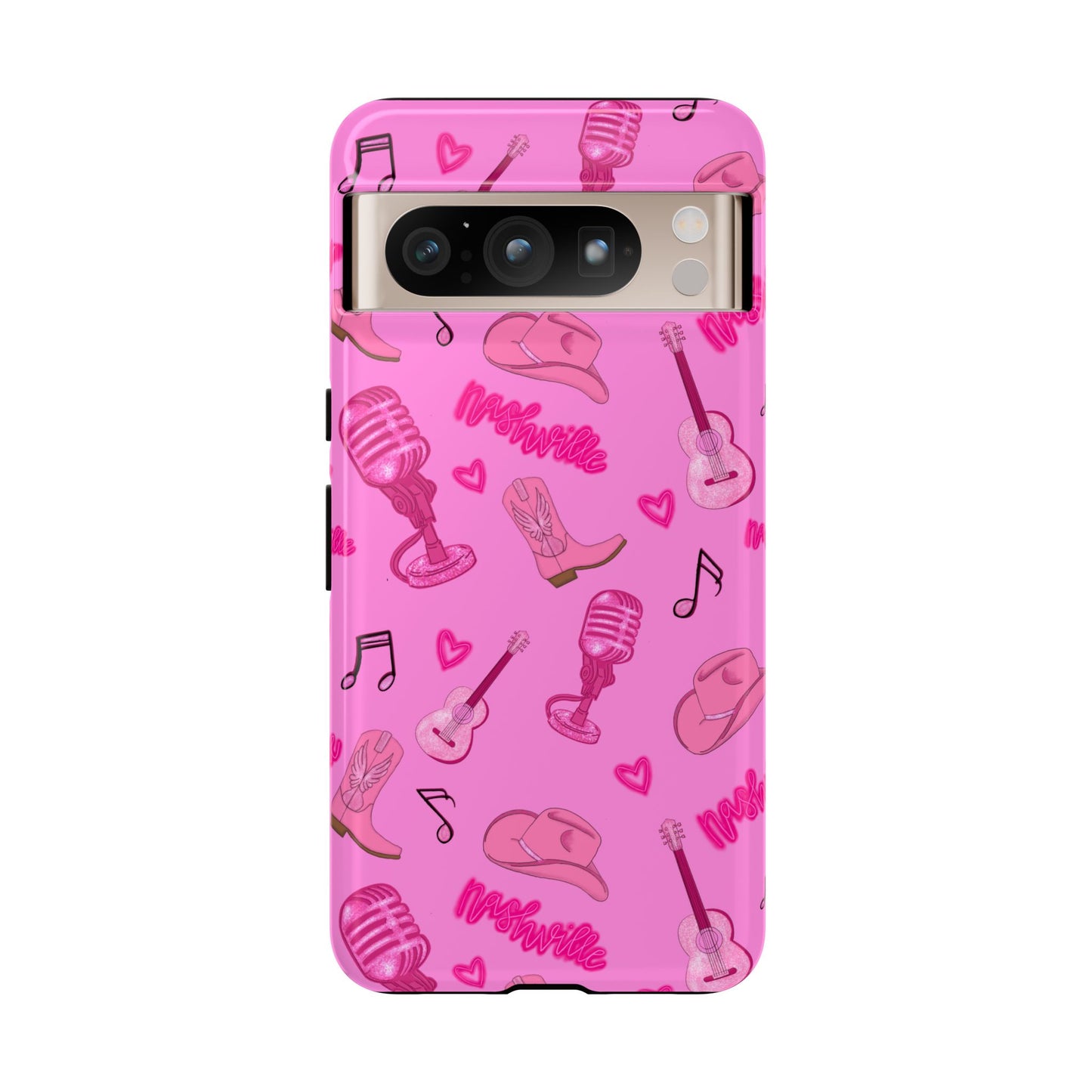 Pink Music Cases for Tough Love, Music Lover Gift, Phone Accessories, Cute Phone Covers, Stylish Cases for Women