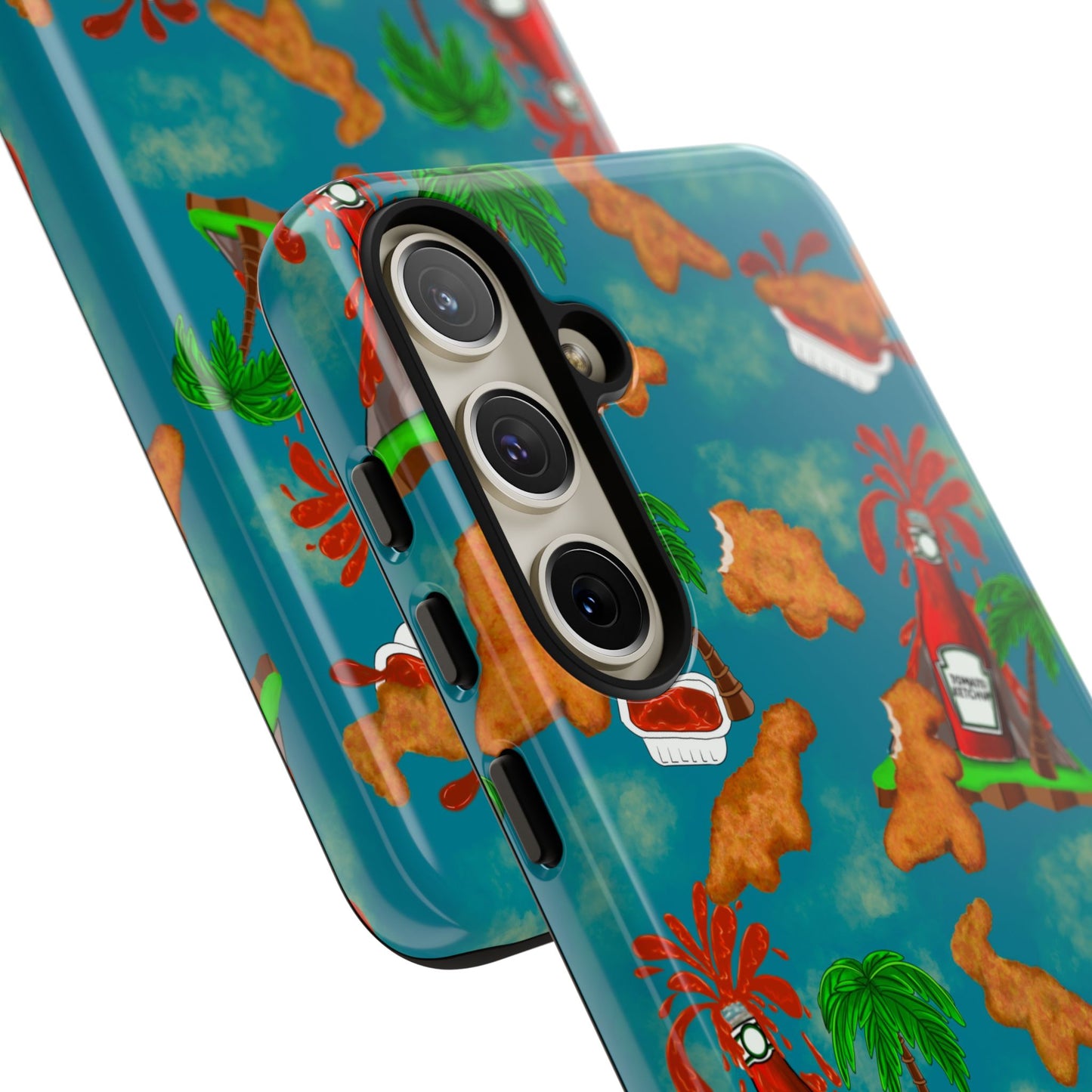 Dino Nuggets Phone Case - Tropical Vibes & Humor, Perfect Gift for Friends, Summer BBQ, Beach Lovers, Unique Accessory, Tough Cases