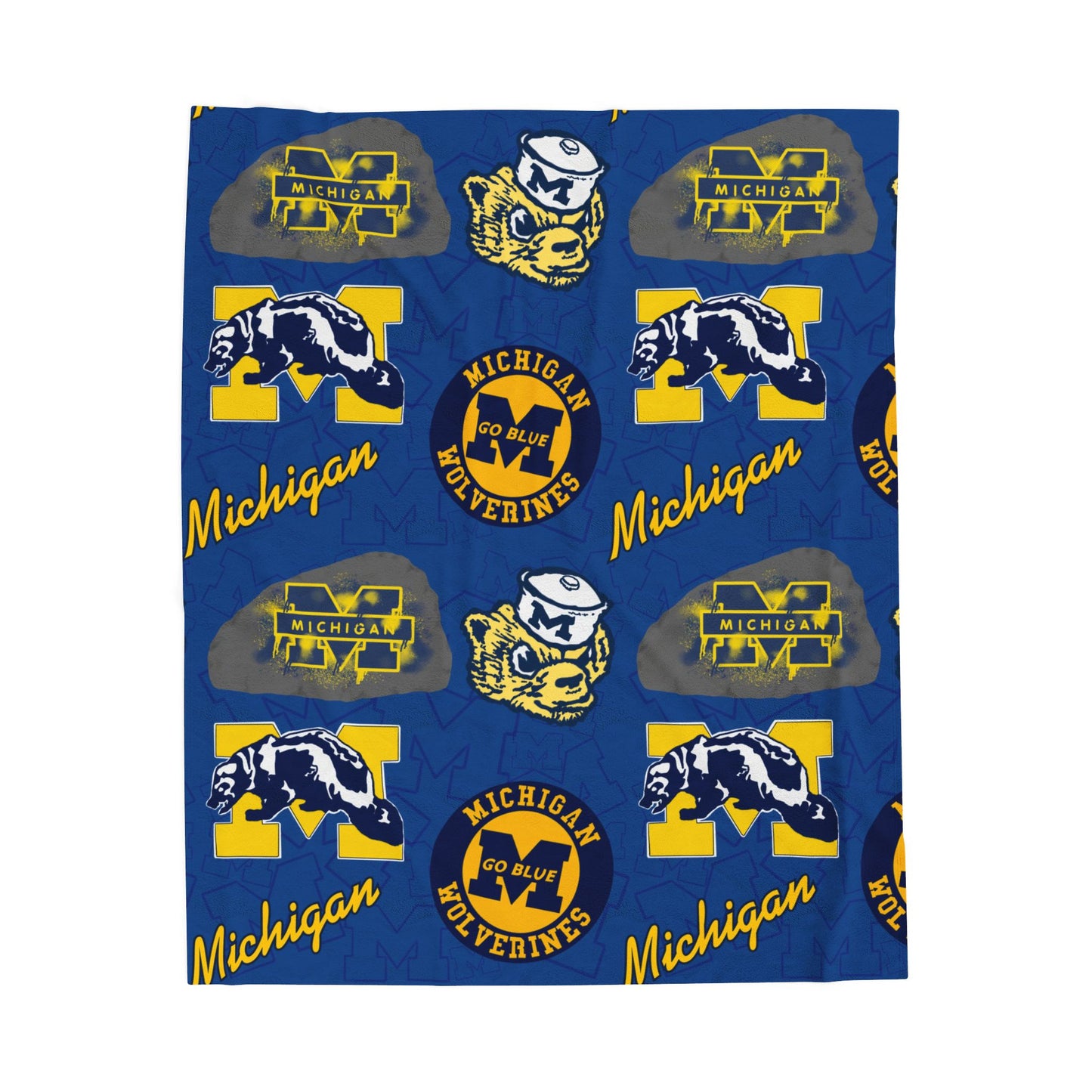 Michigan Wolverines Plush Blanket, Soft Plush Sherpa Throw for Fans, Cozy Gift for Sports Lovers, Great for Game Day, Warm Home Decor