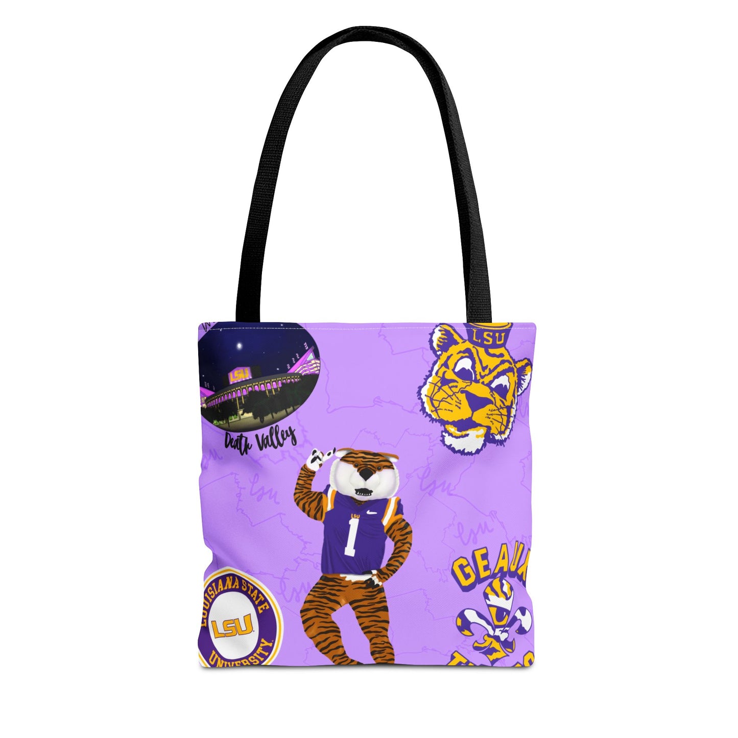 LSU Spirit Tote Bag, Purple Graphic Tote, College Pride Bag, Everyday Essentials, Game Day Tote, Unique Gifts for Students