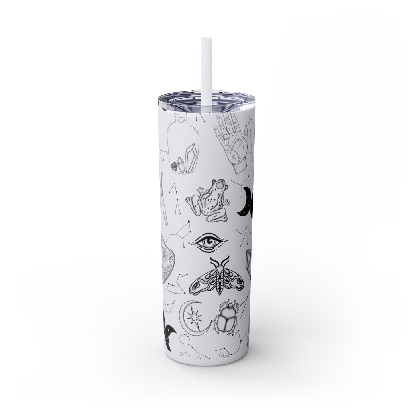 Withy Celestial Skinny Tumbler, 20oz - Astrology Drinkware, Starry Travel Cup, Unique Gift for Her, Cosmic Party Favor, Constellation Mug