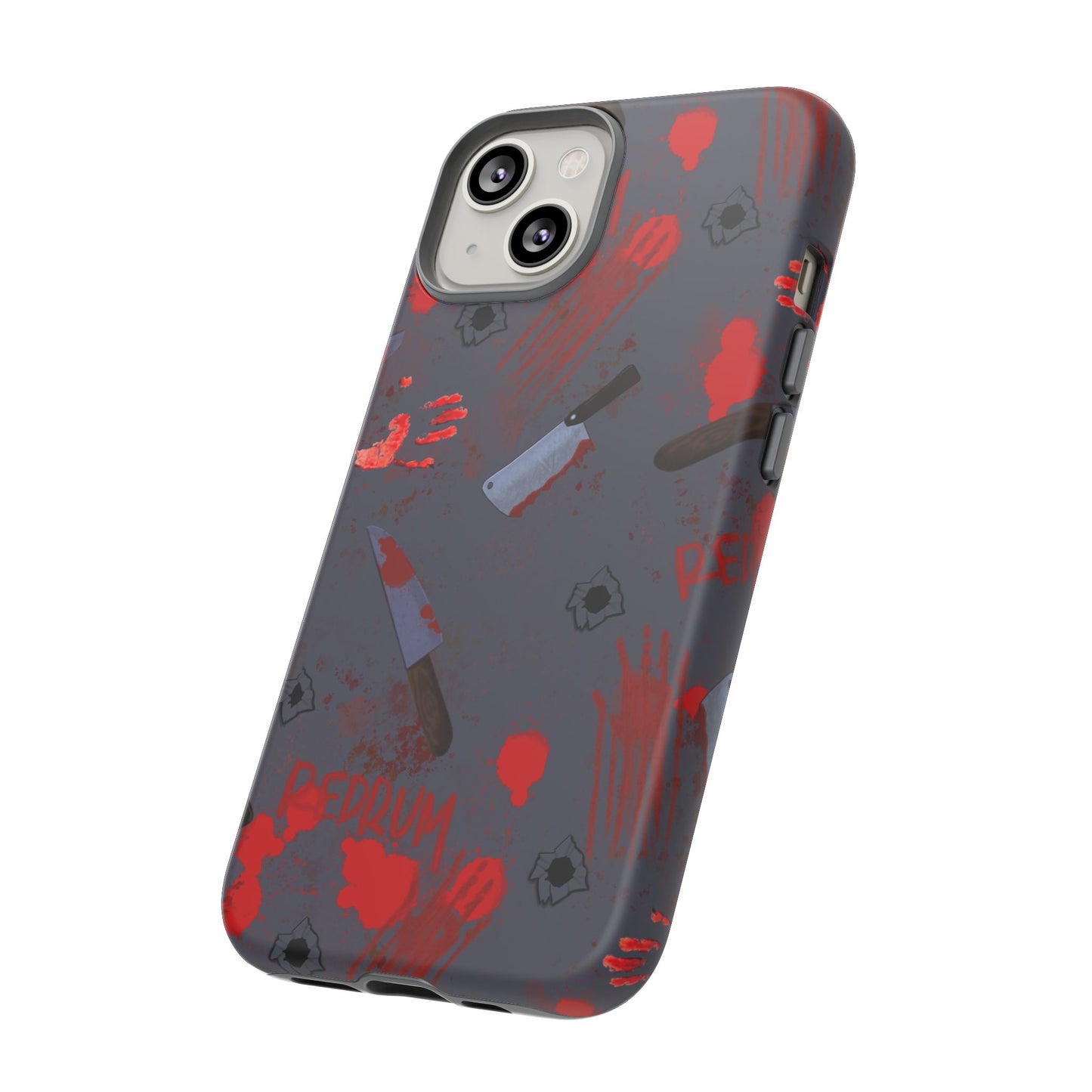 Blood Splatter Phone Case, Tough Case for Horror Fans, Halloween Accessory, Unique Gift for Gamers, Spooky Phone Cover