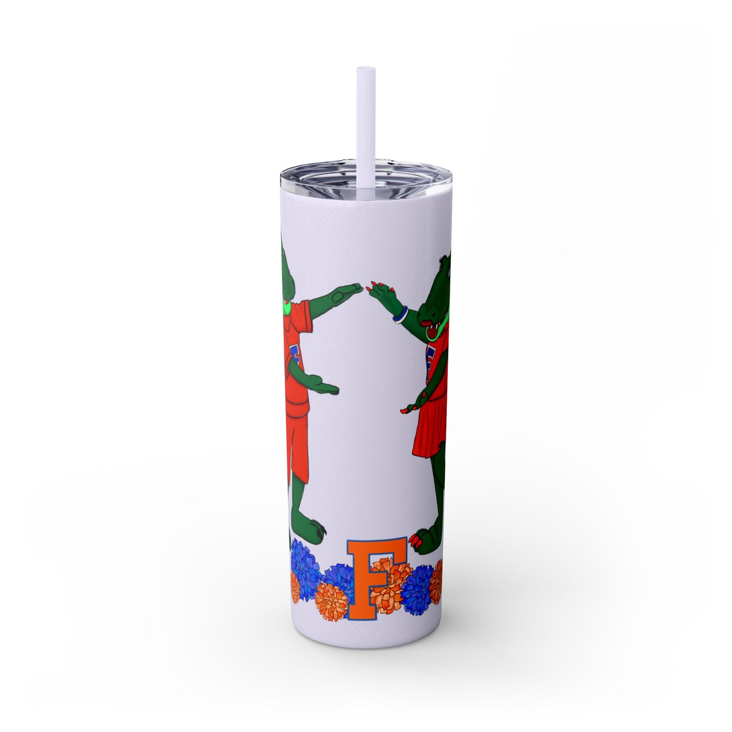 Florida Gators Skinny Tumbler with Straw | Perfect for Gifts, Sports Events, Tailgating, Summer Drinks, Eco-Friendly Hydration