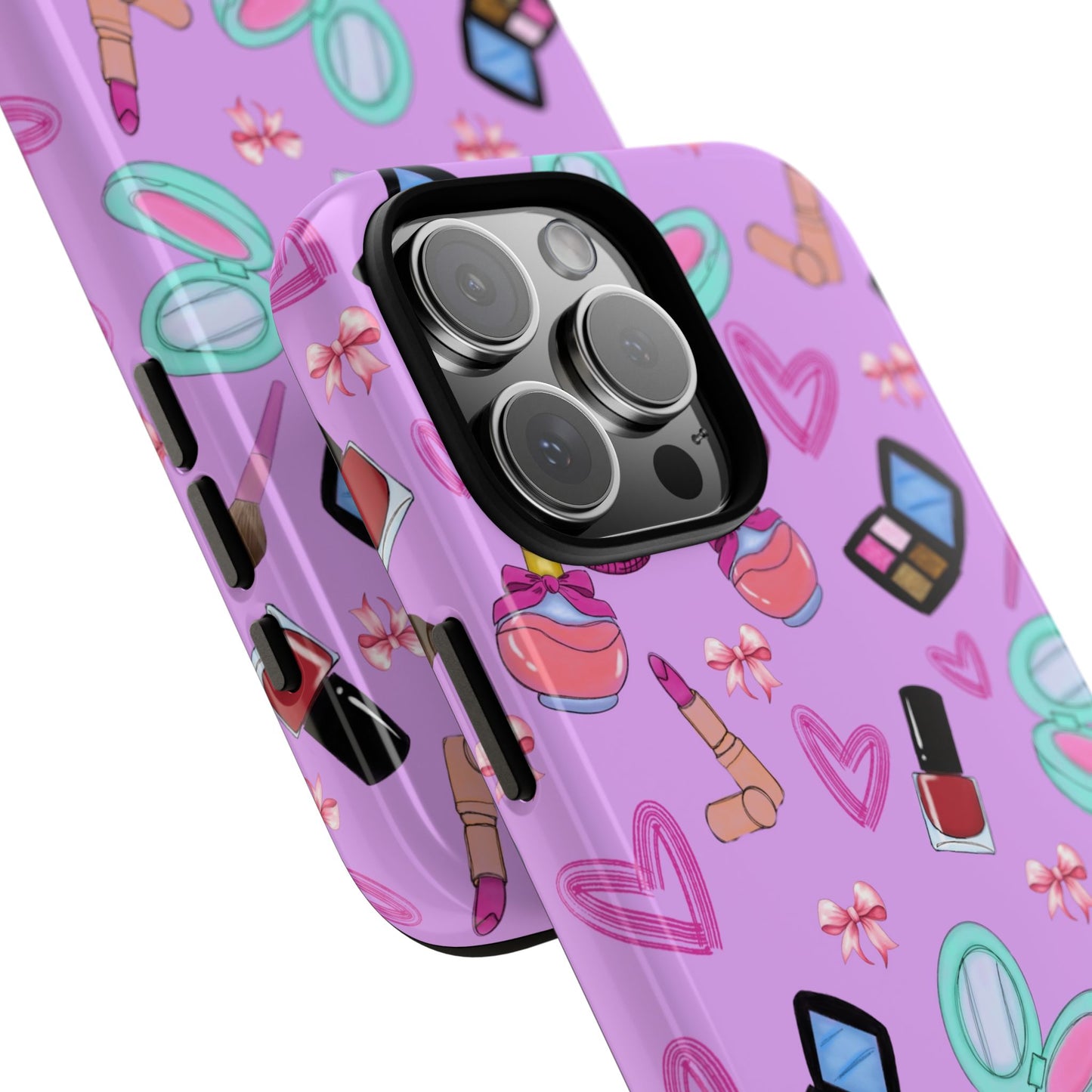 Cute Makeup Phone Case, Tough Cases, Cosmetic Lover Gift, Makeup Junkie Accessory, Beauty Phone Cover, Fun Design for Her