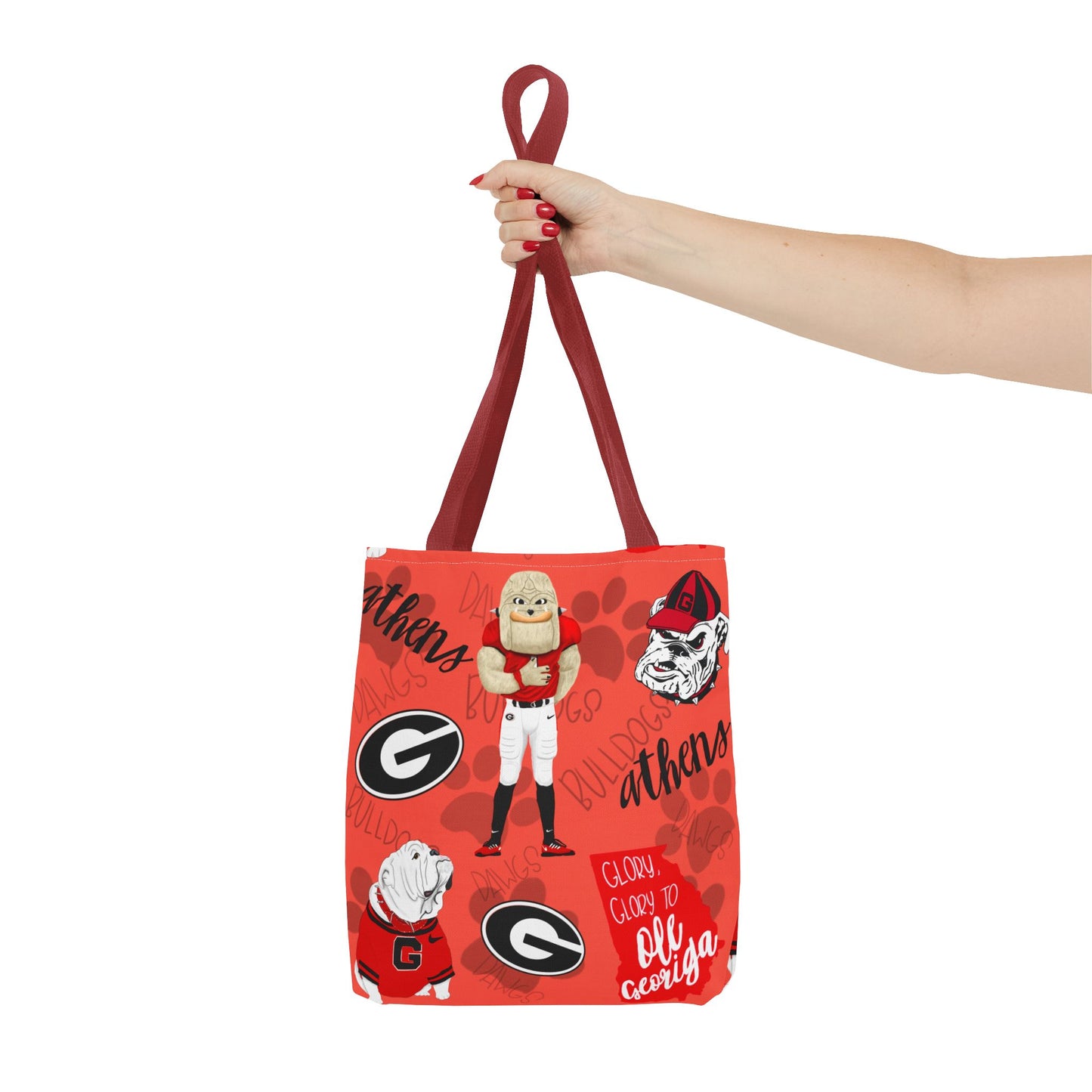 Georgia Bulldogs Tote Bag - Sporty, Cheerful, College Vibe, Perfect for Game Days, Fans, School Spirit, Lightweight, Versatile