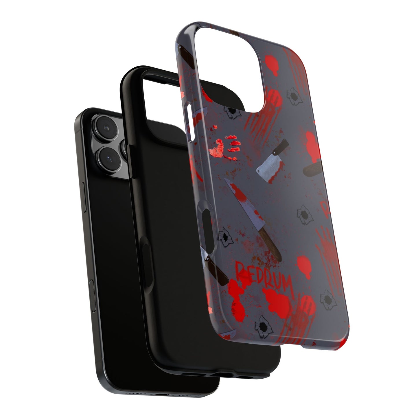Blood Splatter Phone Case, Tough Case for Horror Fans, Halloween Accessory, Unique Gift for Gamers, Spooky Phone Cover