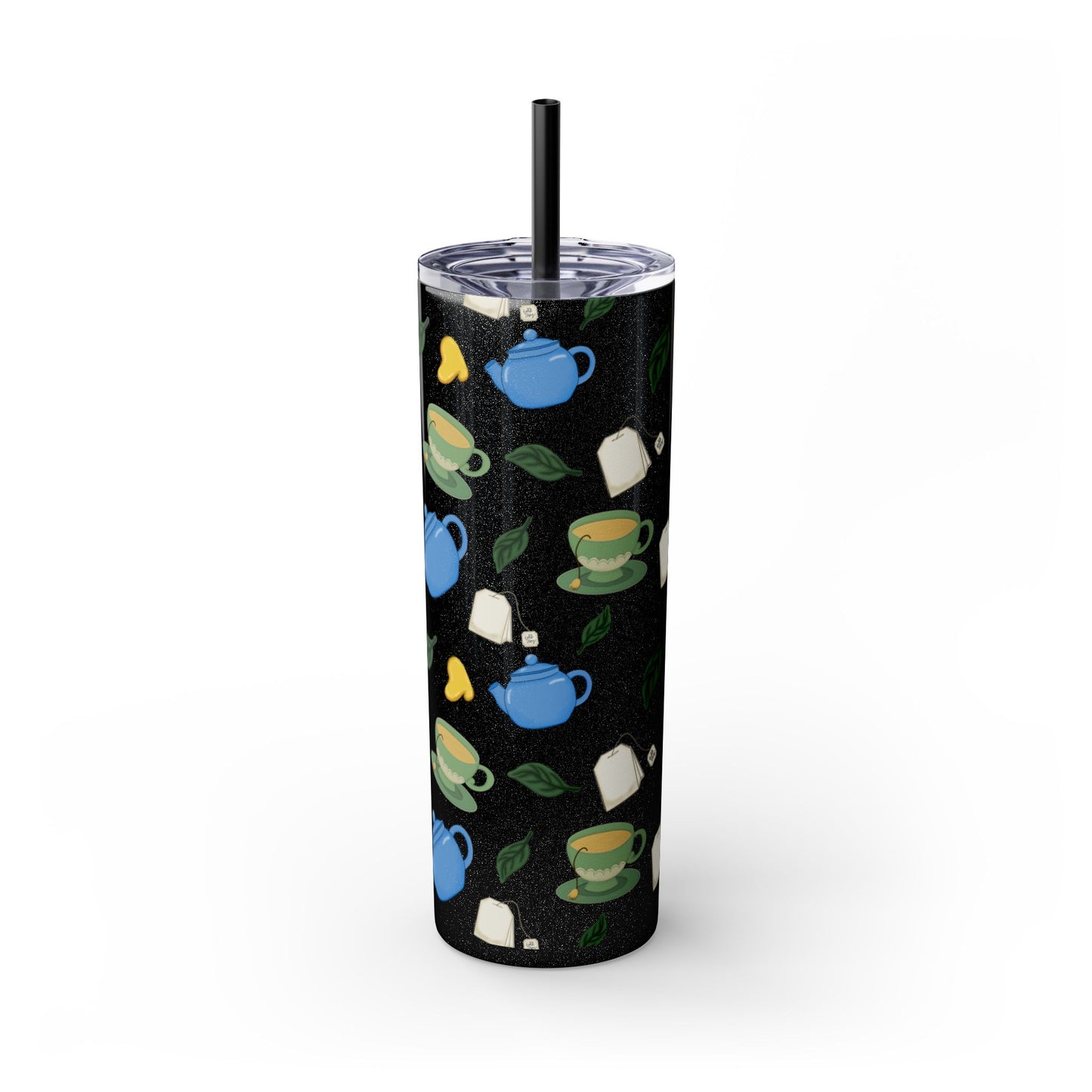 Charming Tea Themed Tumbler, Stylish Drinkware for Tea Lovers, Perfect for Gifts, Home, Travel, Eco-Friendly Beverage Container