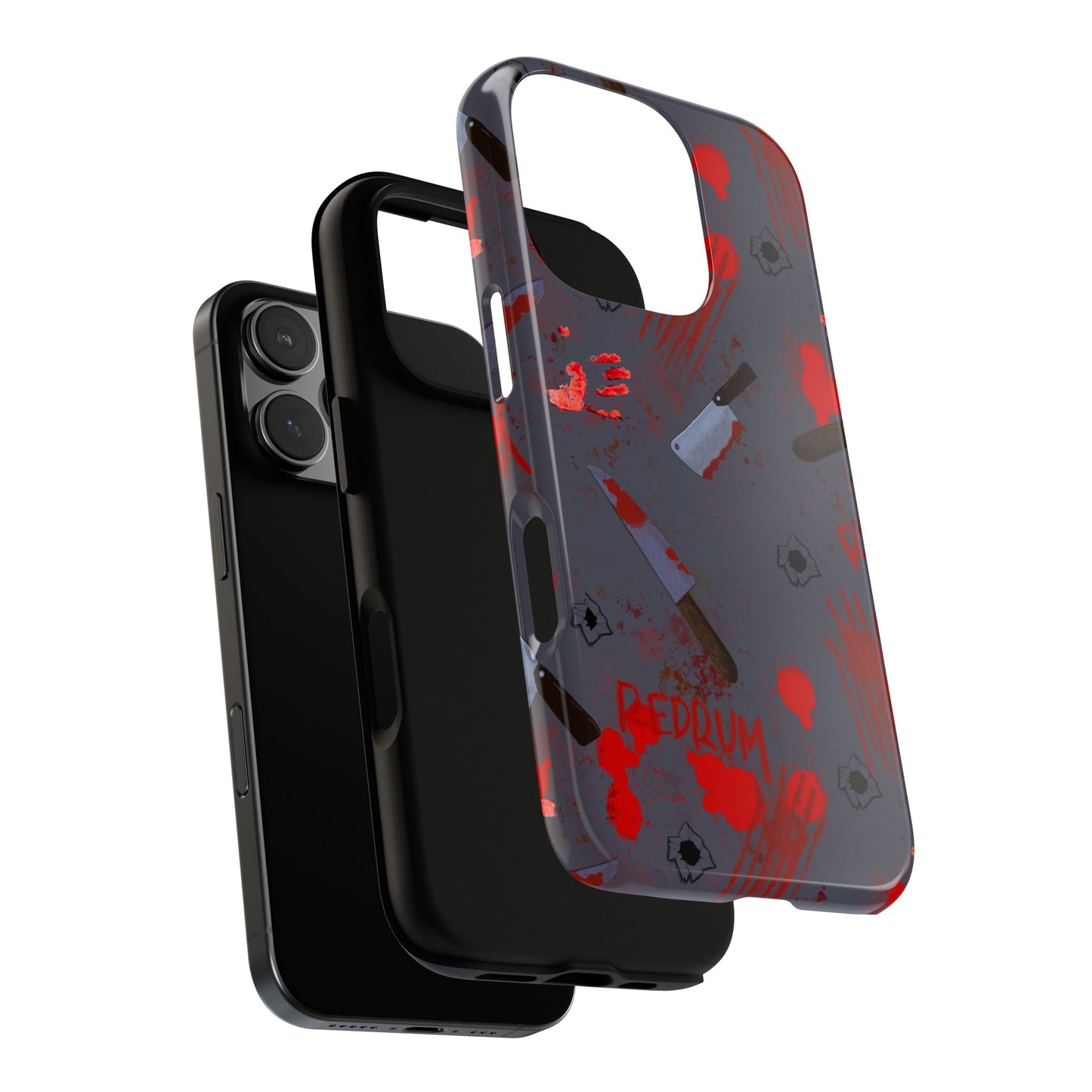 Blood Splatter Phone Case, Tough Case for Horror Fans, Halloween Accessory, Unique Gift for Gamers, Spooky Phone Cover